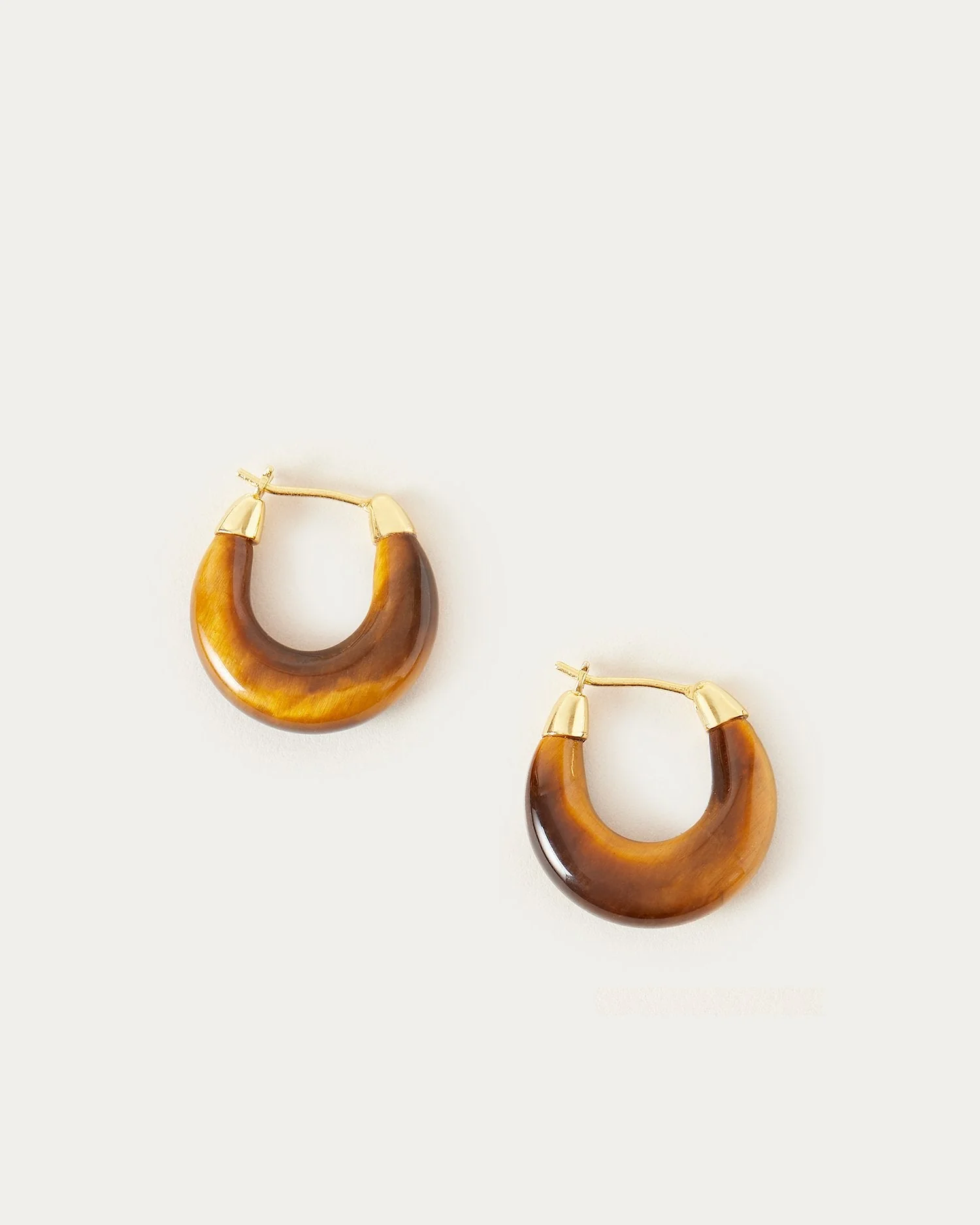 Dorthea Stone Hoop | Tiger Eye