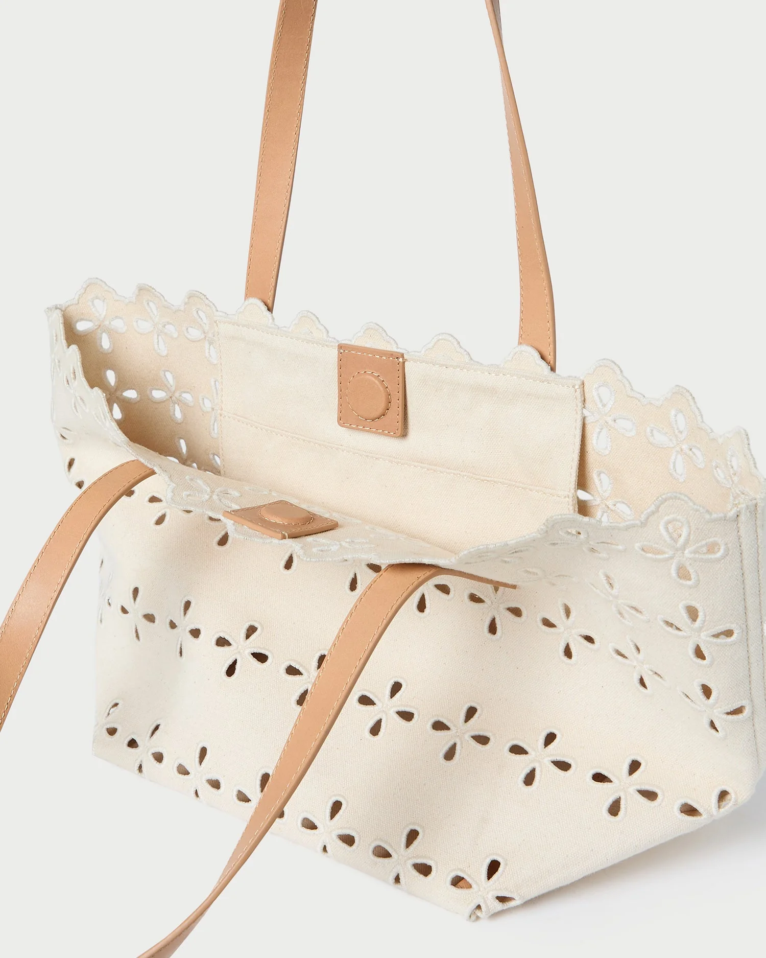 Easton Embroidered Canvas Tote | Natural - Image 4