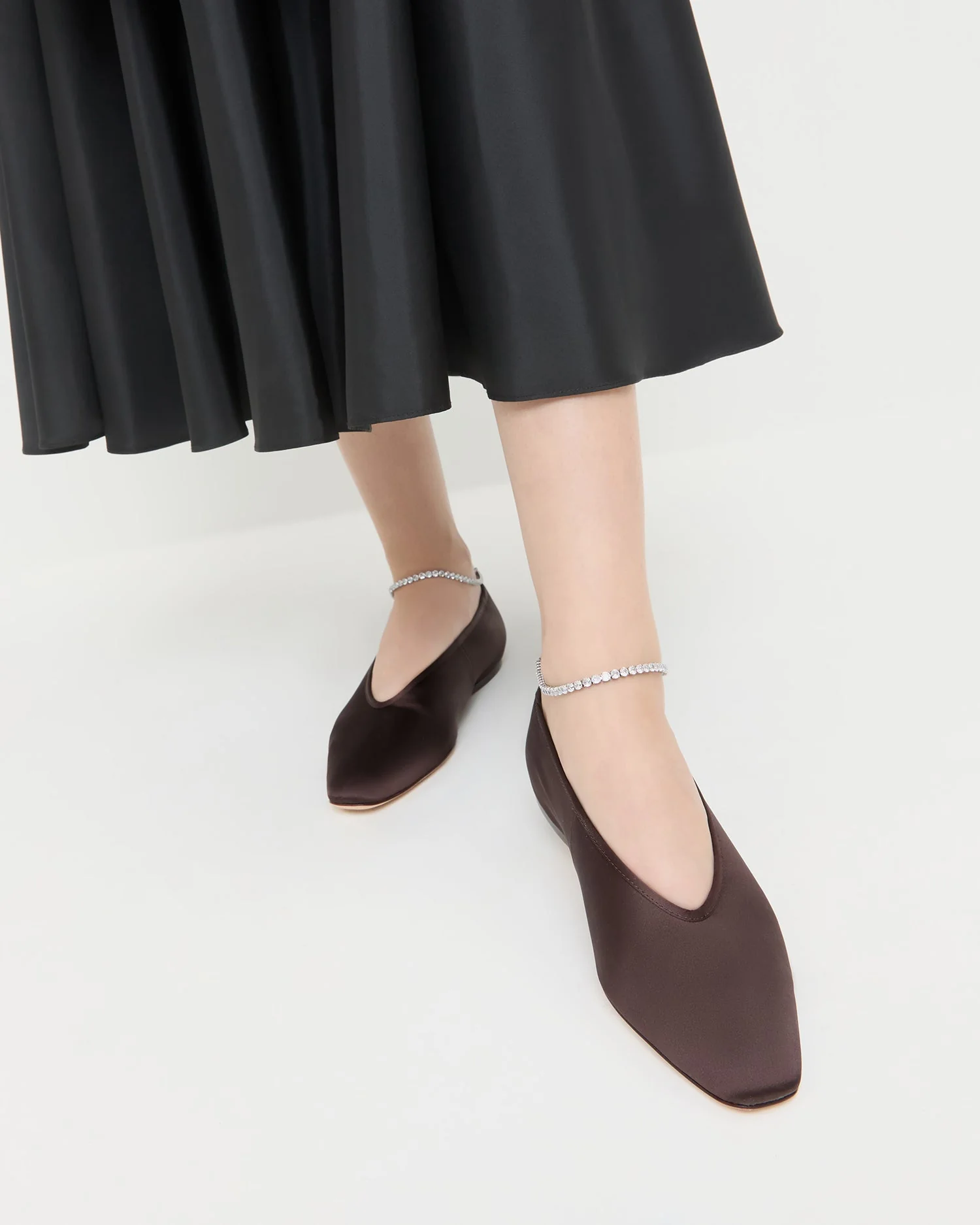 Emery Ballet Flat | Brown/Crystal - Image 2
