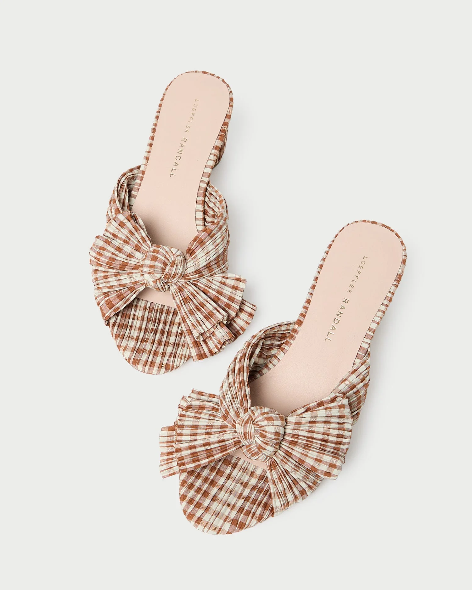 Emilia Bow Heel | Brown Gingham - Image 3