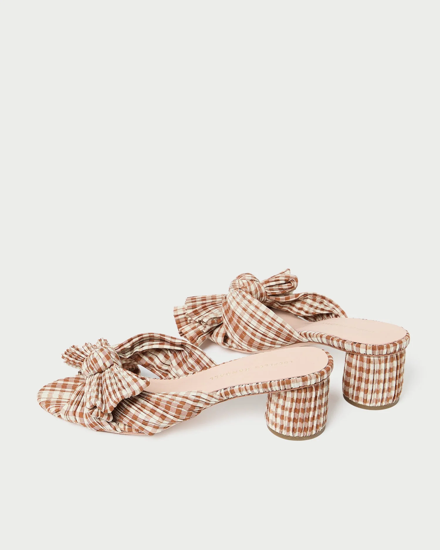Emilia Bow Heel | Brown Gingham - Image 4