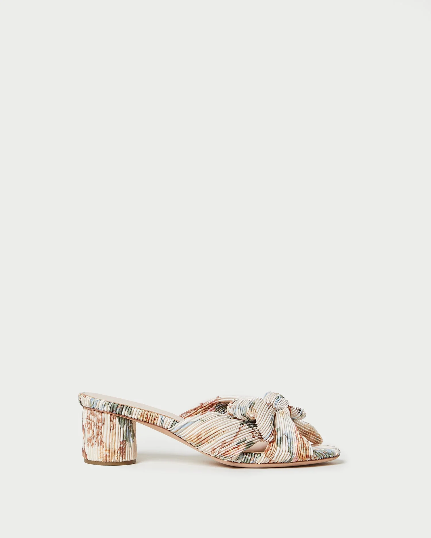 Emilia Bow Heel | Cream Botanical Floral - Image 2