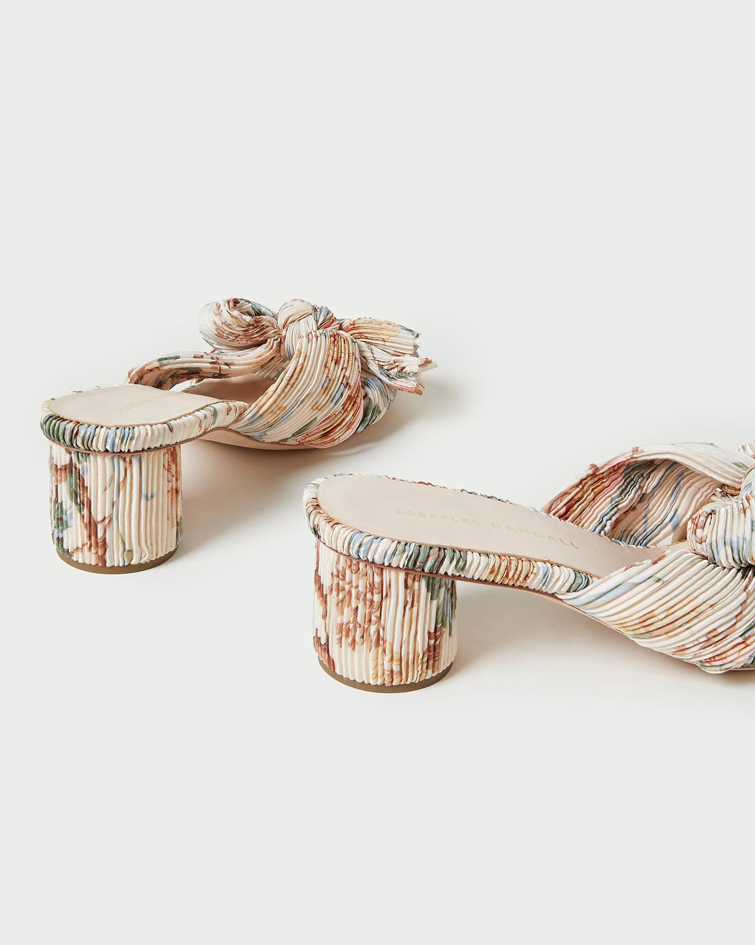 Emilia Bow Heel | Cream Botanical Floral - Image 4