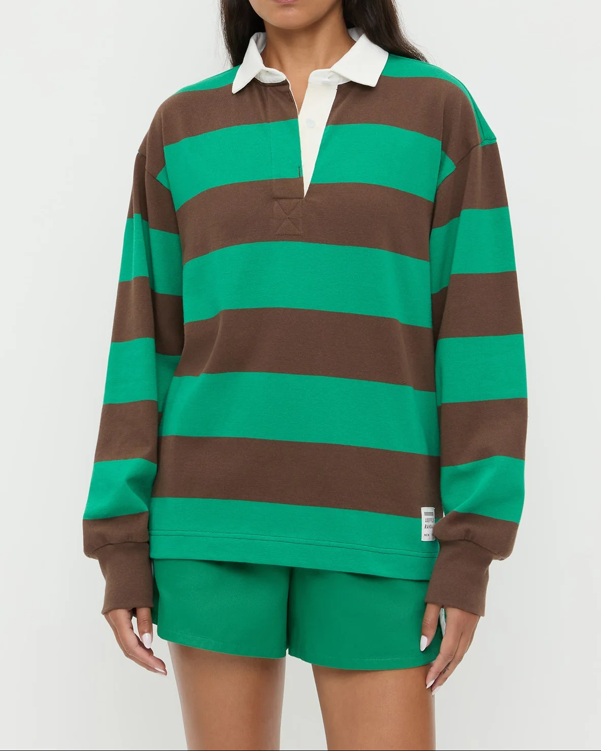 Evan Rugby Shirt | Green/Brown - Image 2