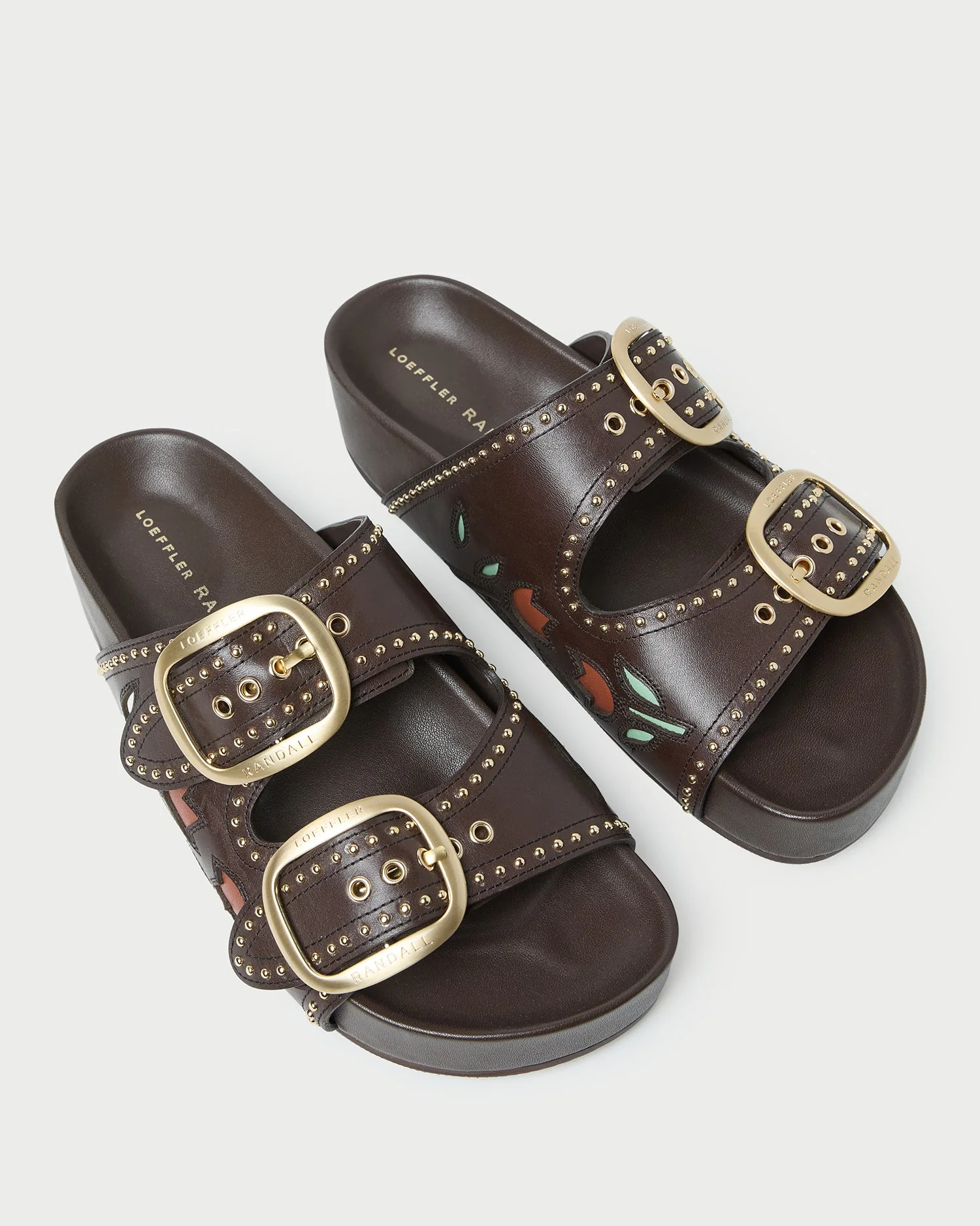 Eve Tulip Two-Band Sandal | Brown - Image 3