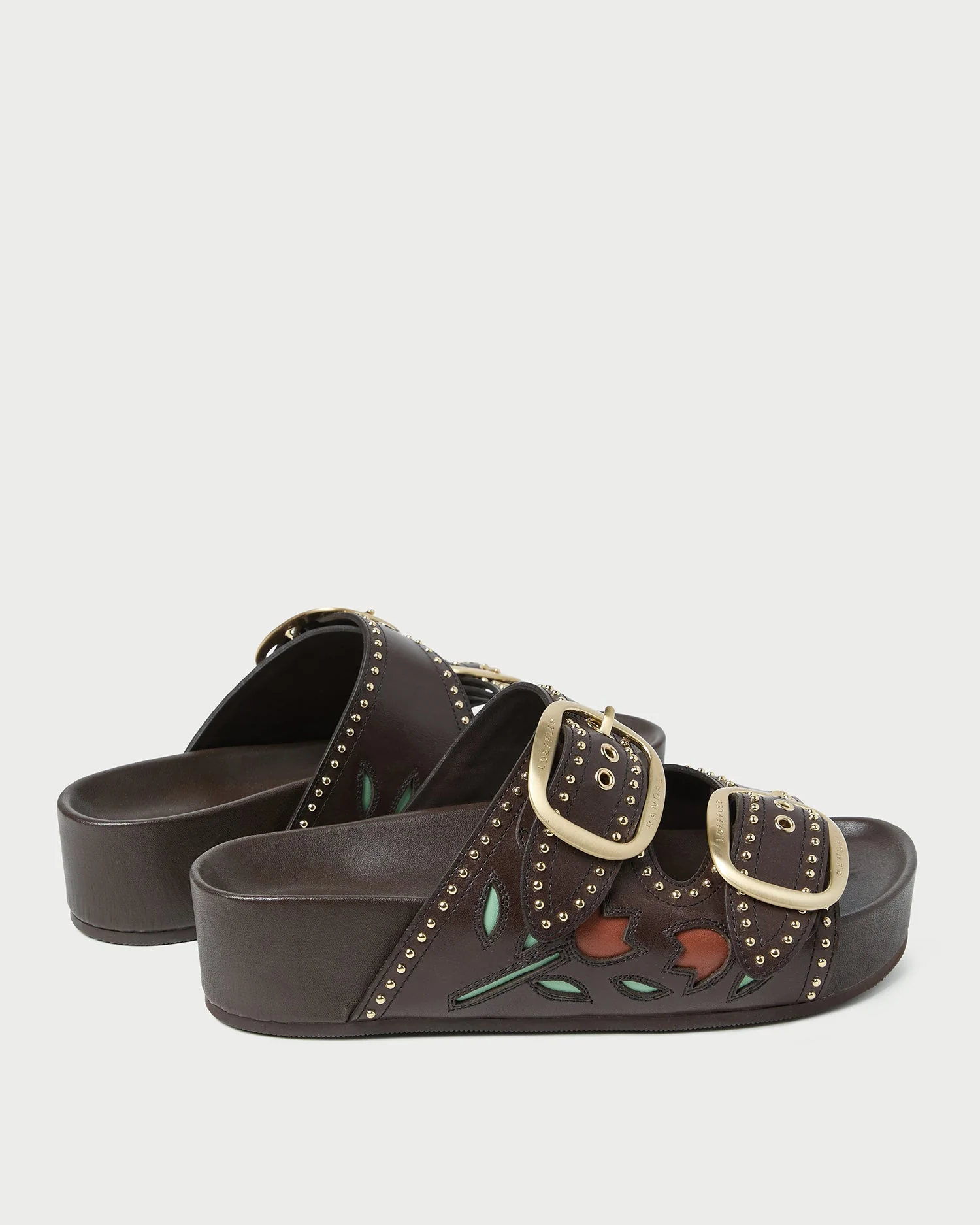 Eve Tulip Two-Band Sandal | Brown - Image 4