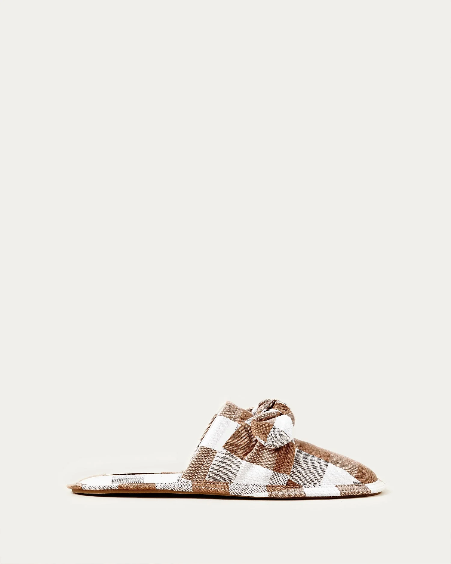 Frannie Gingham Slipper | Brown - Image 2
