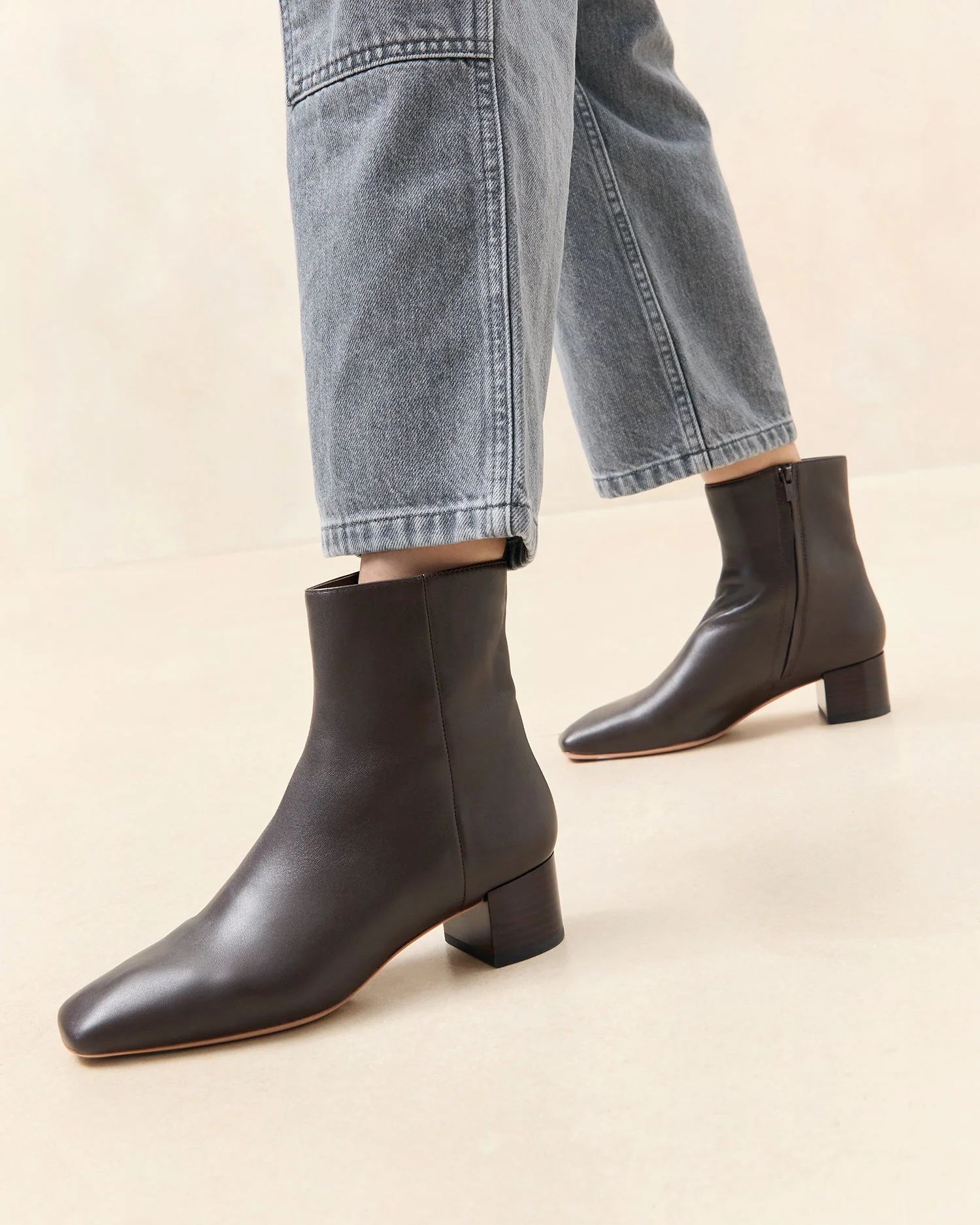 Ginny Leather Ankle Boot | Dark Brown - Image 2