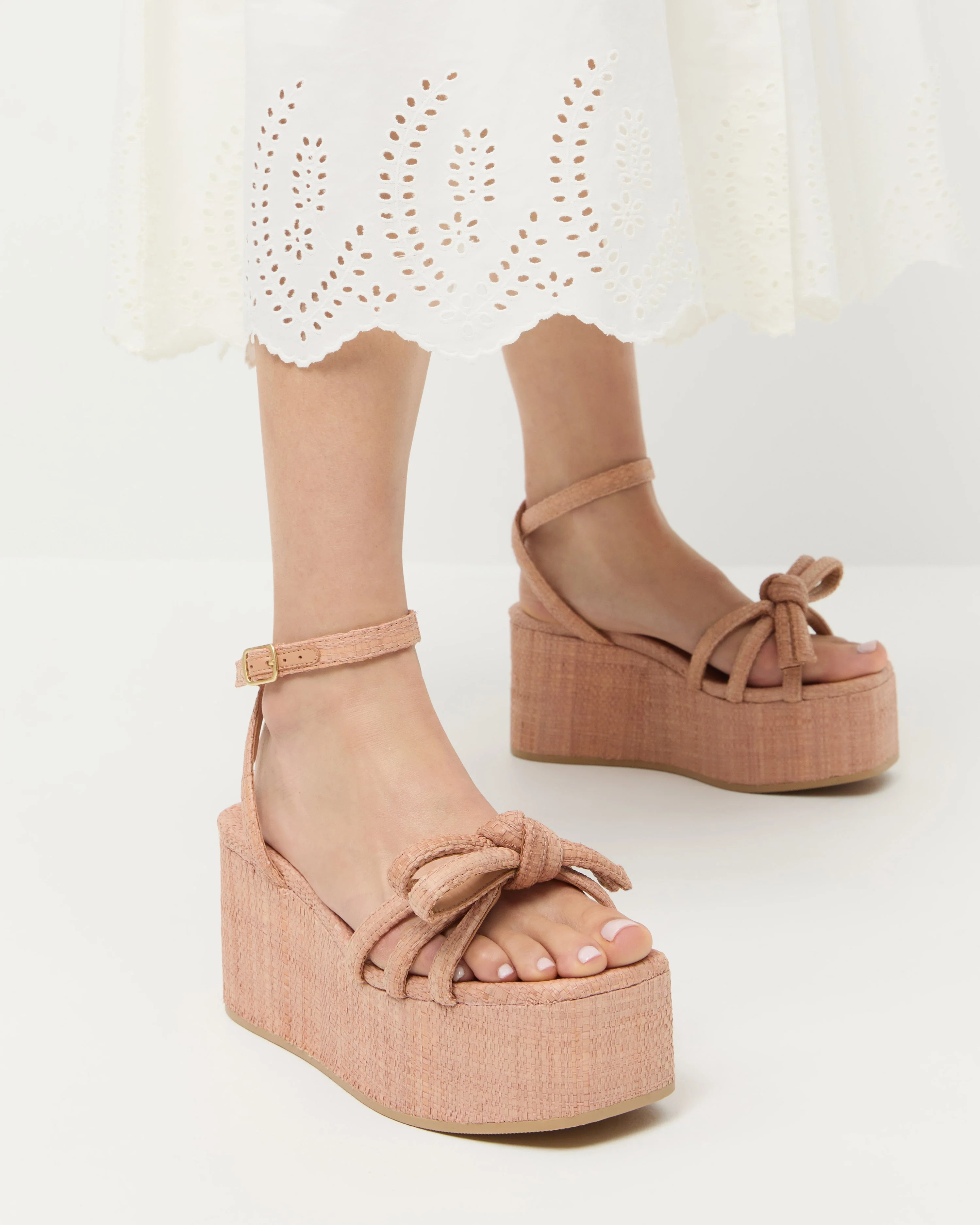 Hudson Bow Platform Sandal | Blush - Image 2