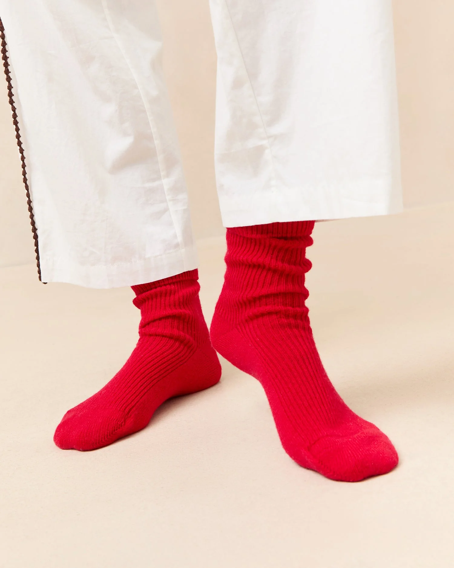 Irene Cashmere Socks | Red - Image 3