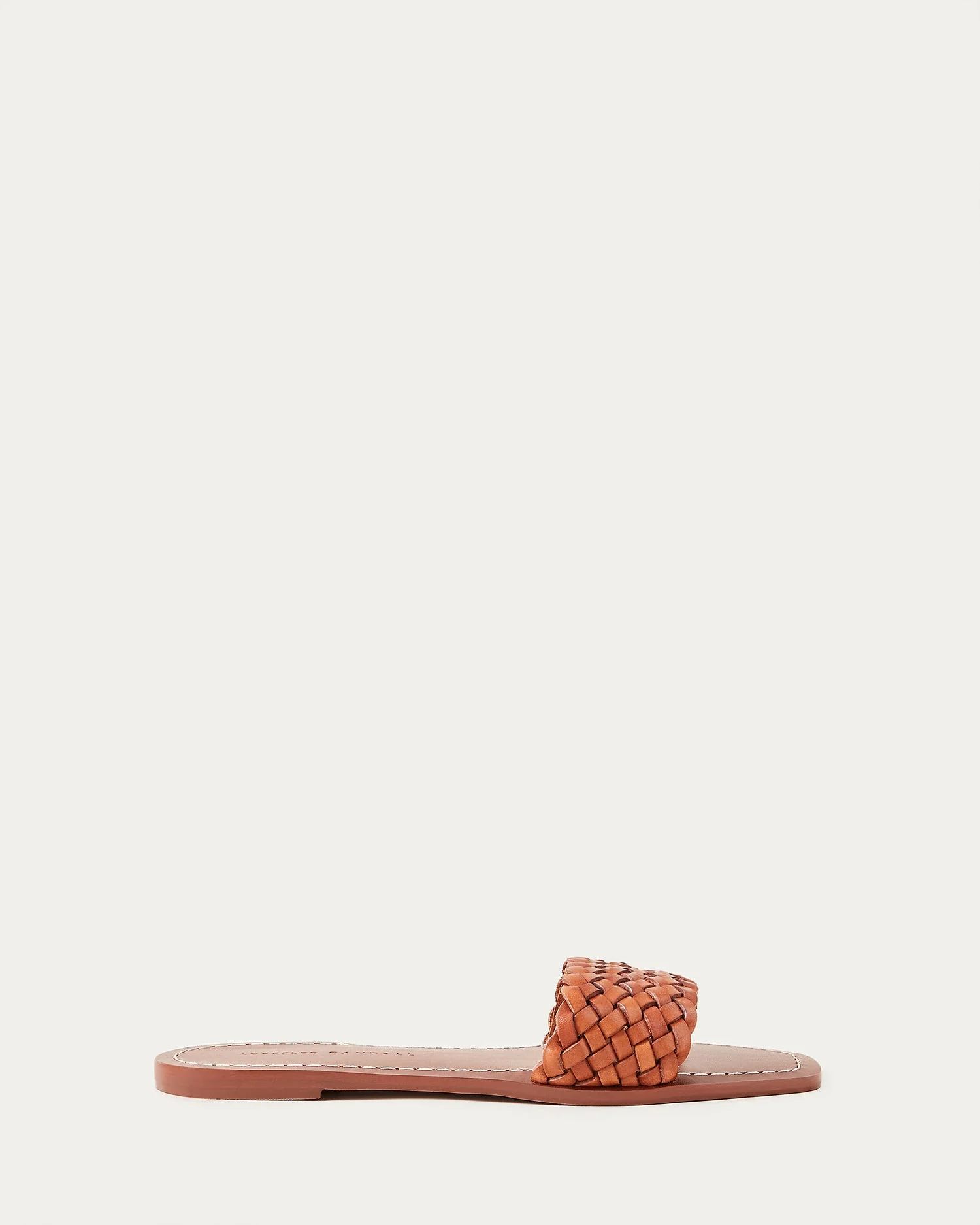 Joey Woven Leather Slide | Timber Brown - Image 2