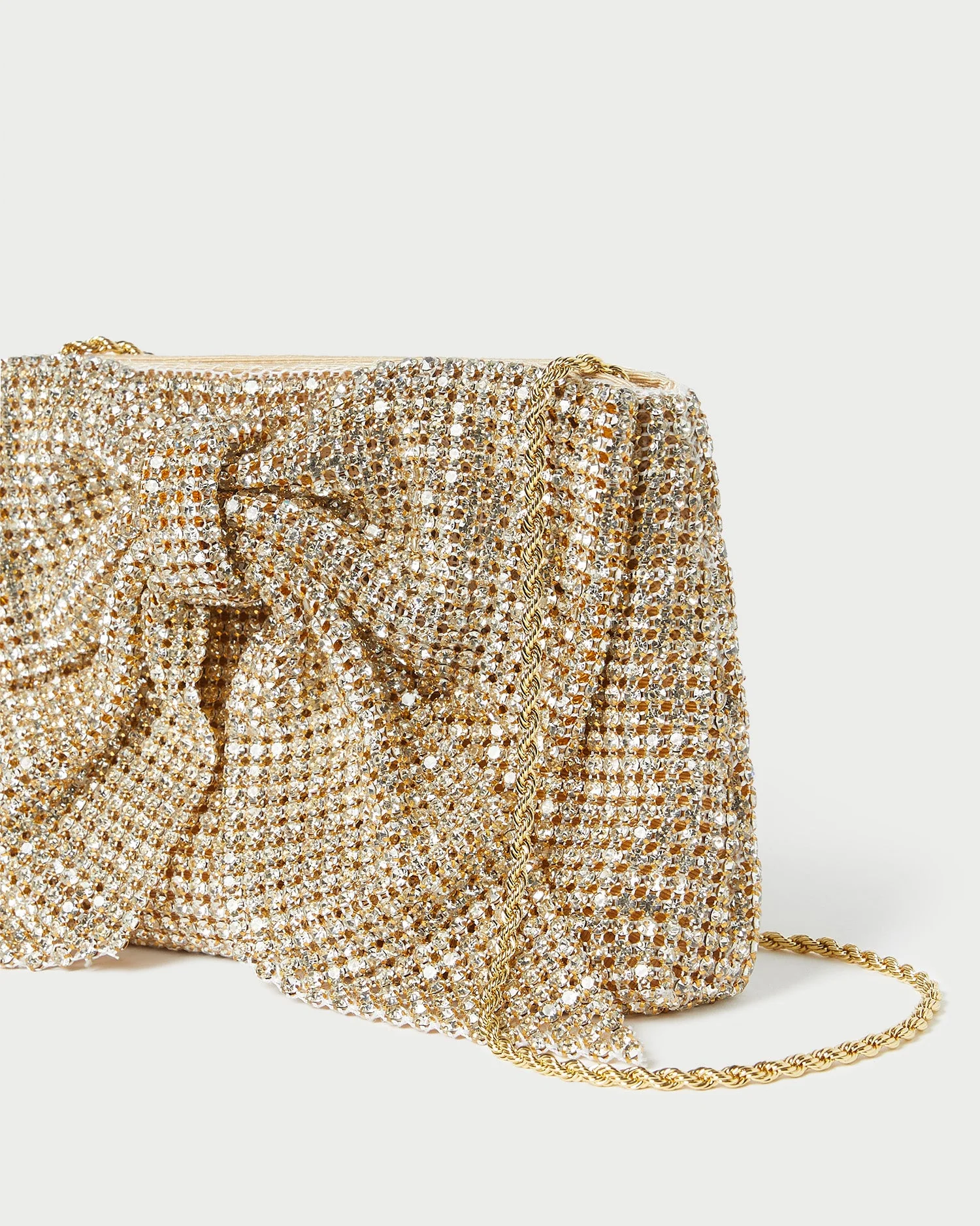 Jolene Diamante Bow Clutch | Gold - Image 3