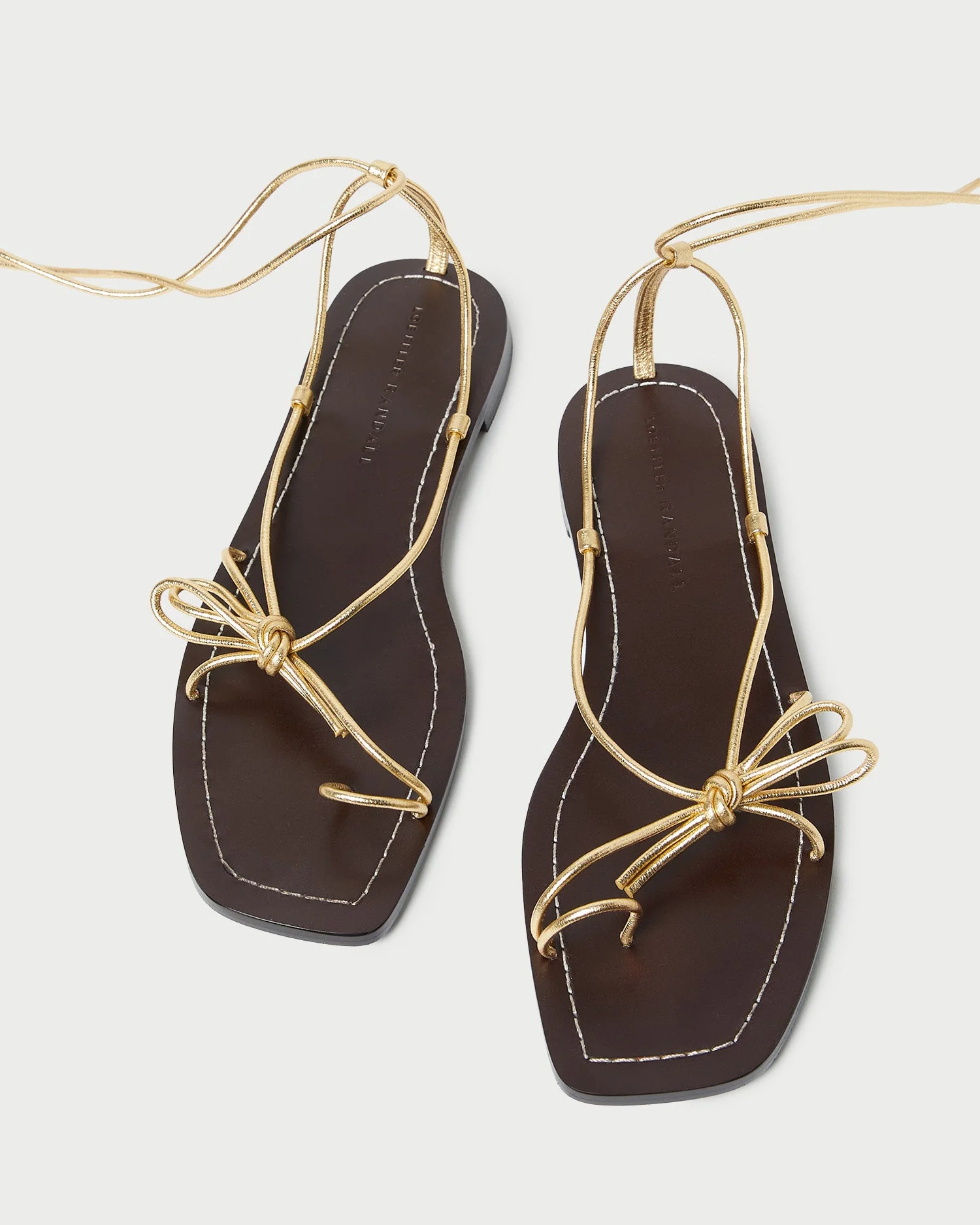 Jude Leather Flat Sandal | Gold