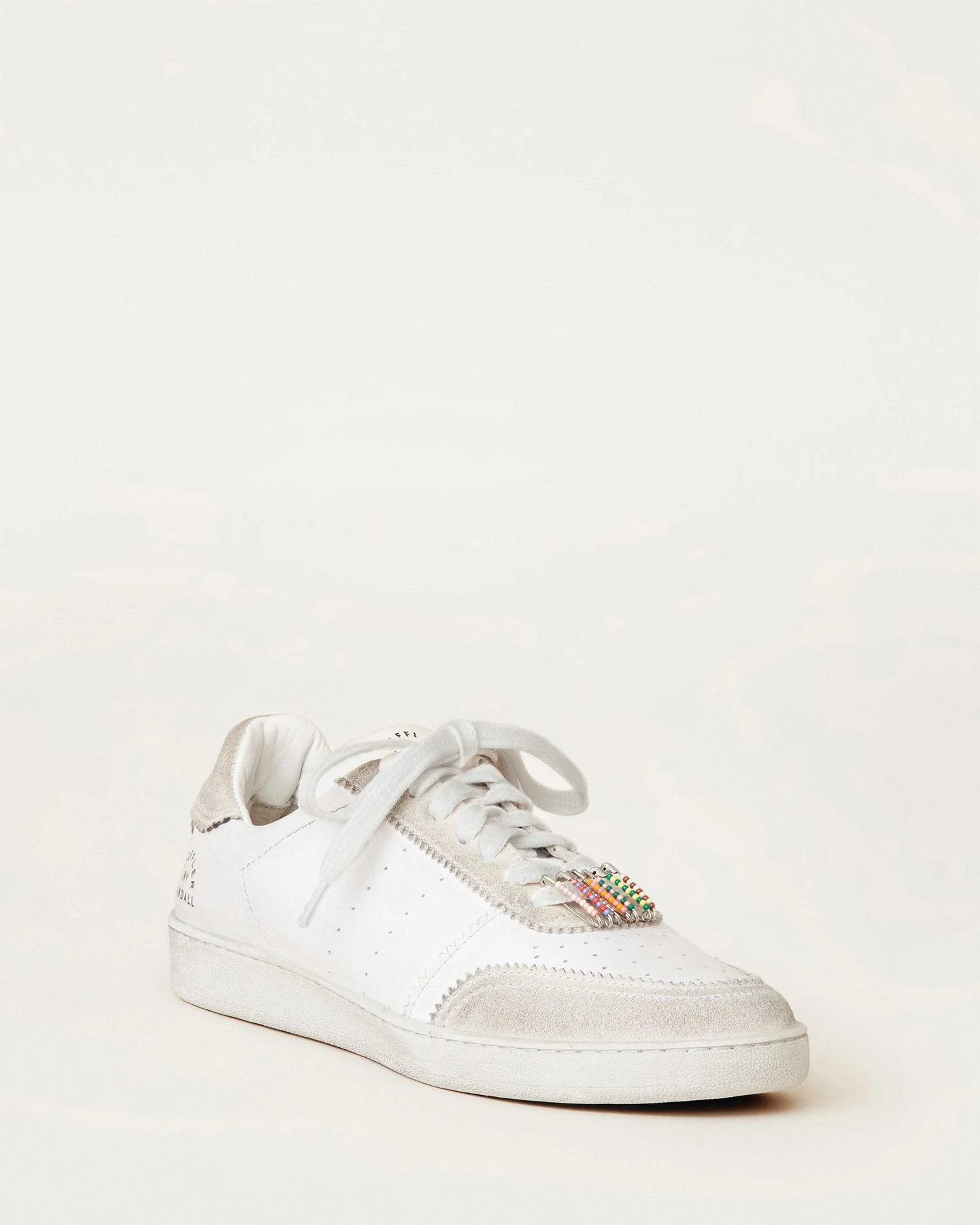 Keeley Beaded Pin Sneaker | White