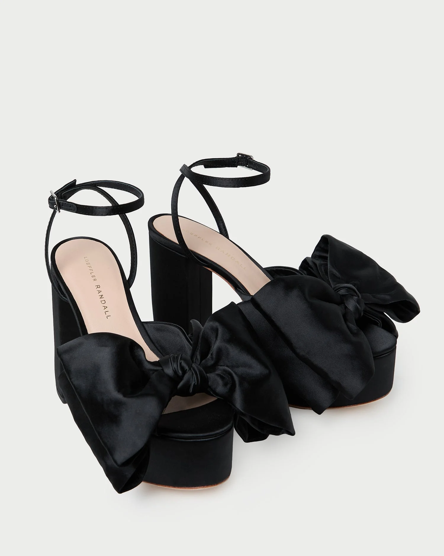 Kiki Platform Sandal | Black Satin - Image 3
