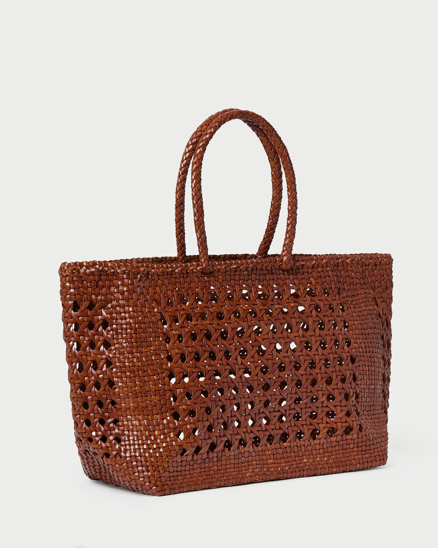 Klara Open-Weave Tote | Saddle - Image 2