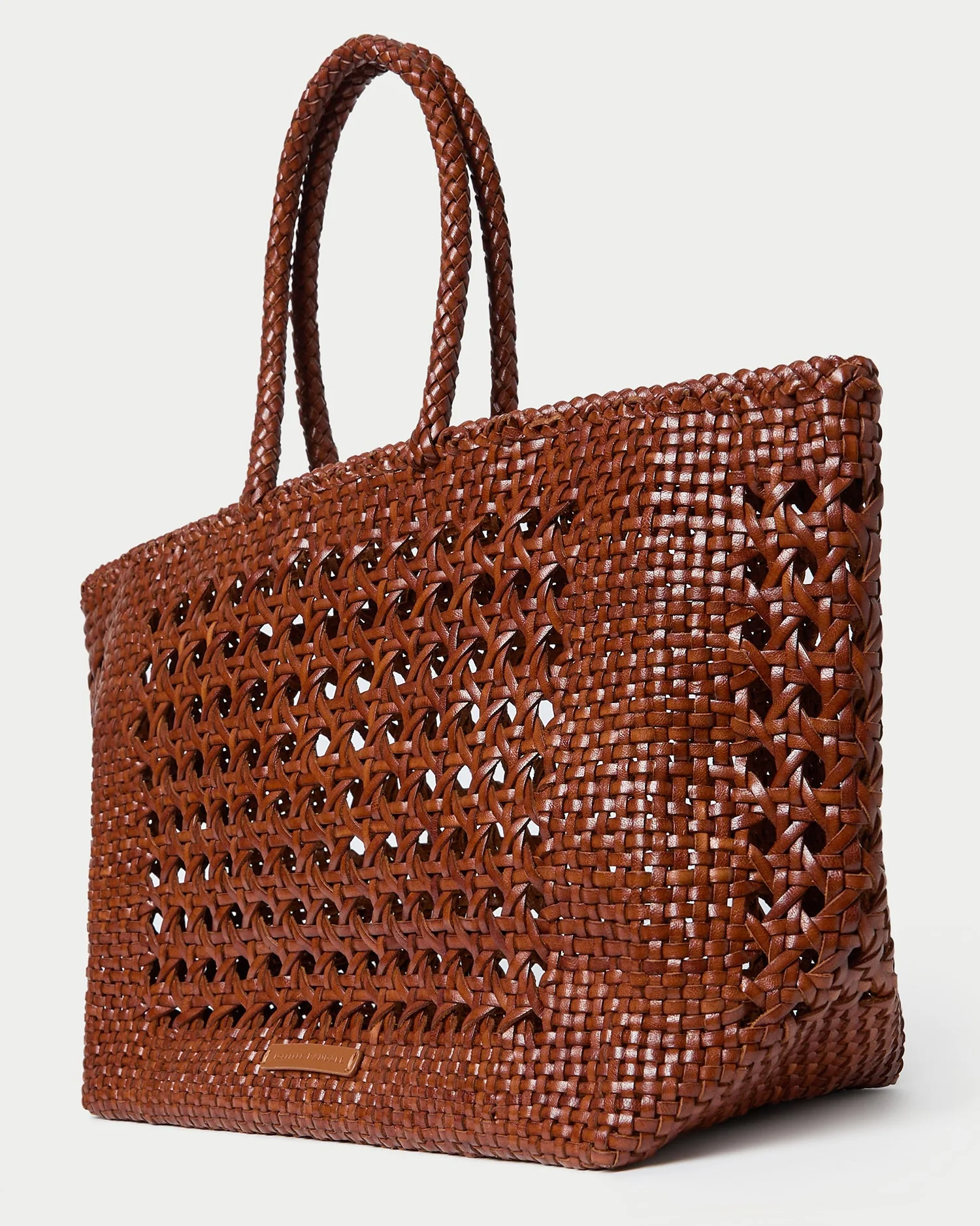 Klara Open-Weave Tote | Saddle - Image 3