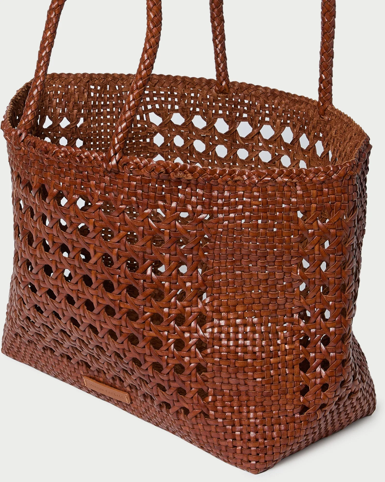 Klara Open-Weave Tote | Saddle - Image 4