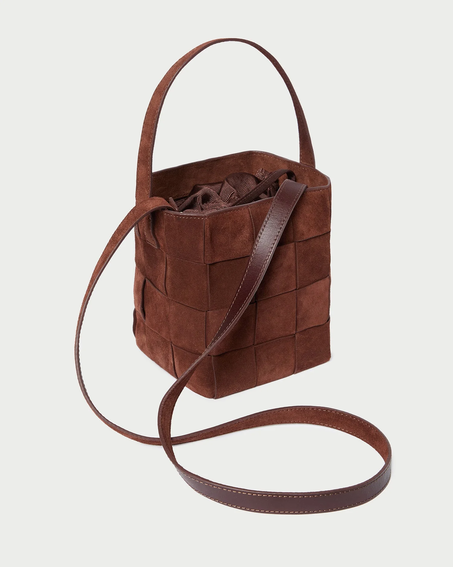 Laith Suede Bucket Bag | Espresso - Image 2