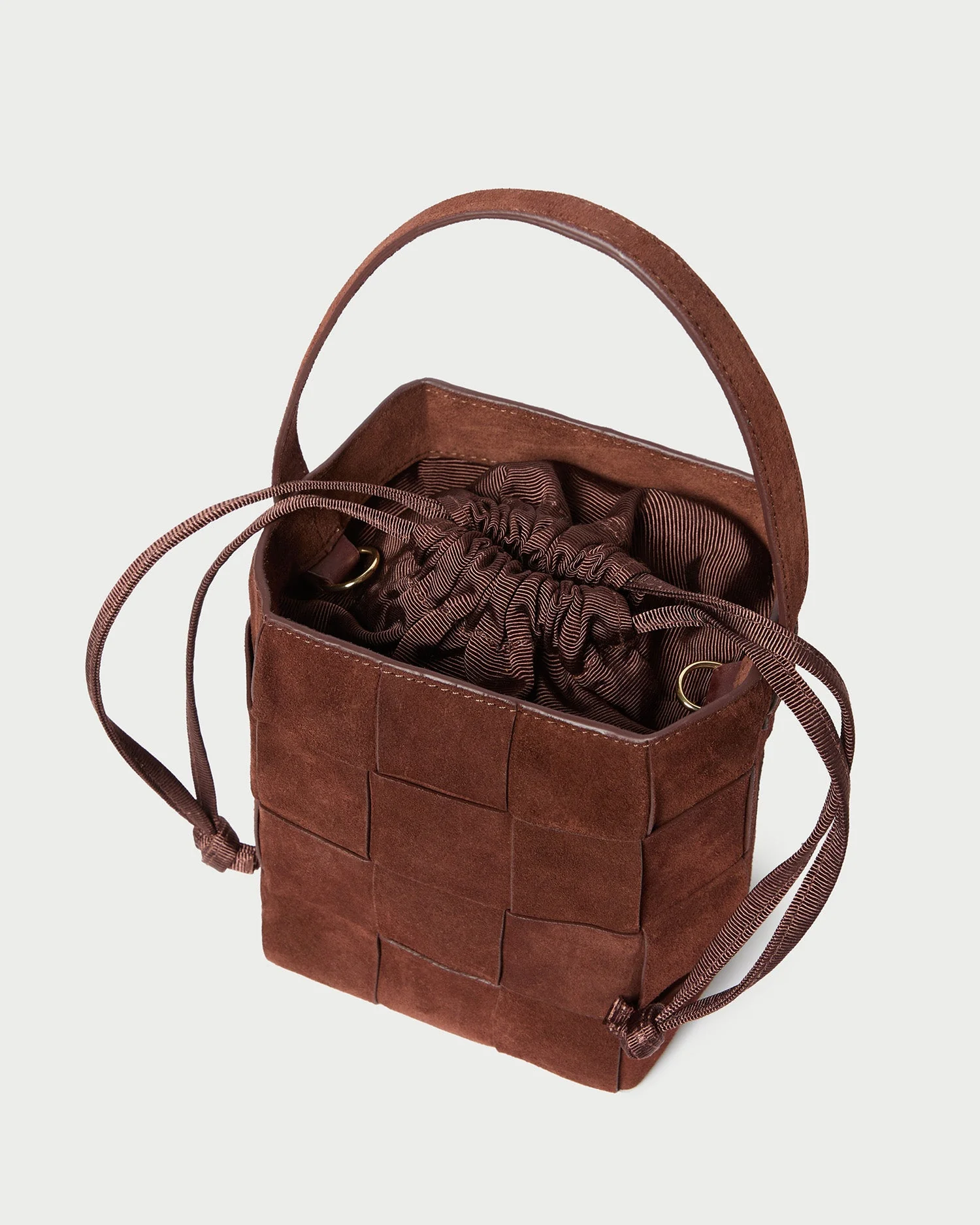 Laith Suede Bucket Bag | Espresso - Image 3
