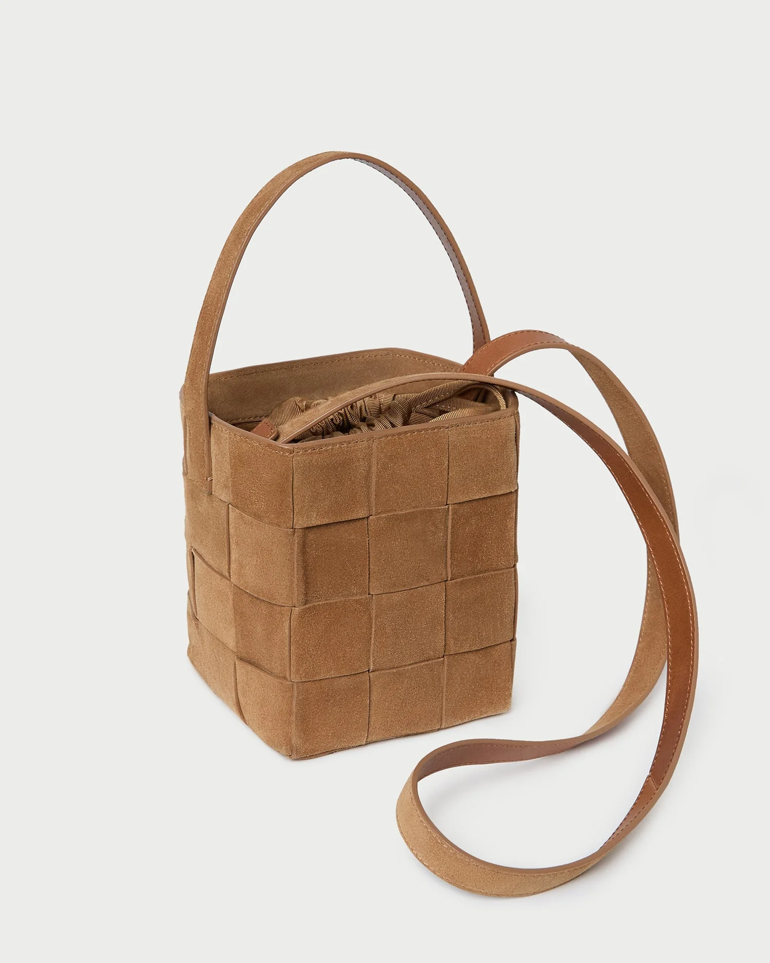 Laith Suede Bucket Bag | Toffee - Image 4