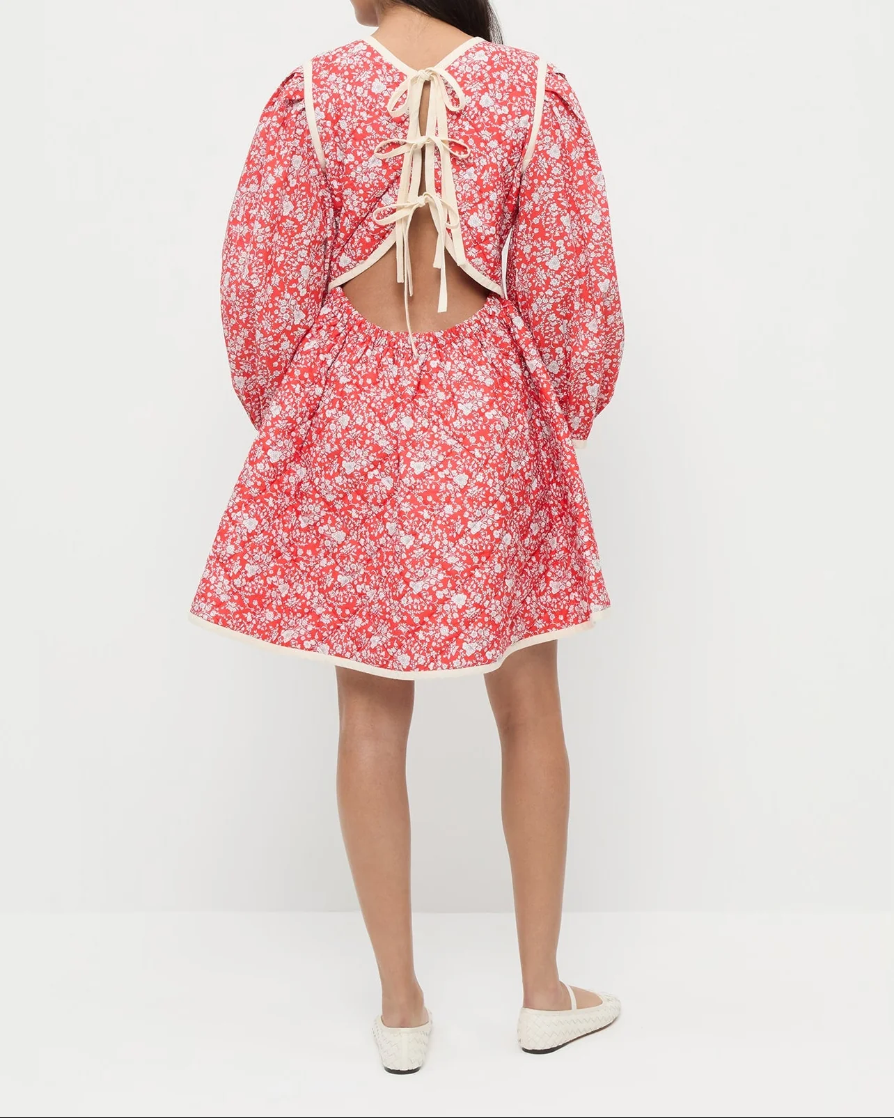 Laney Short Dress | Red Floral - Image 3