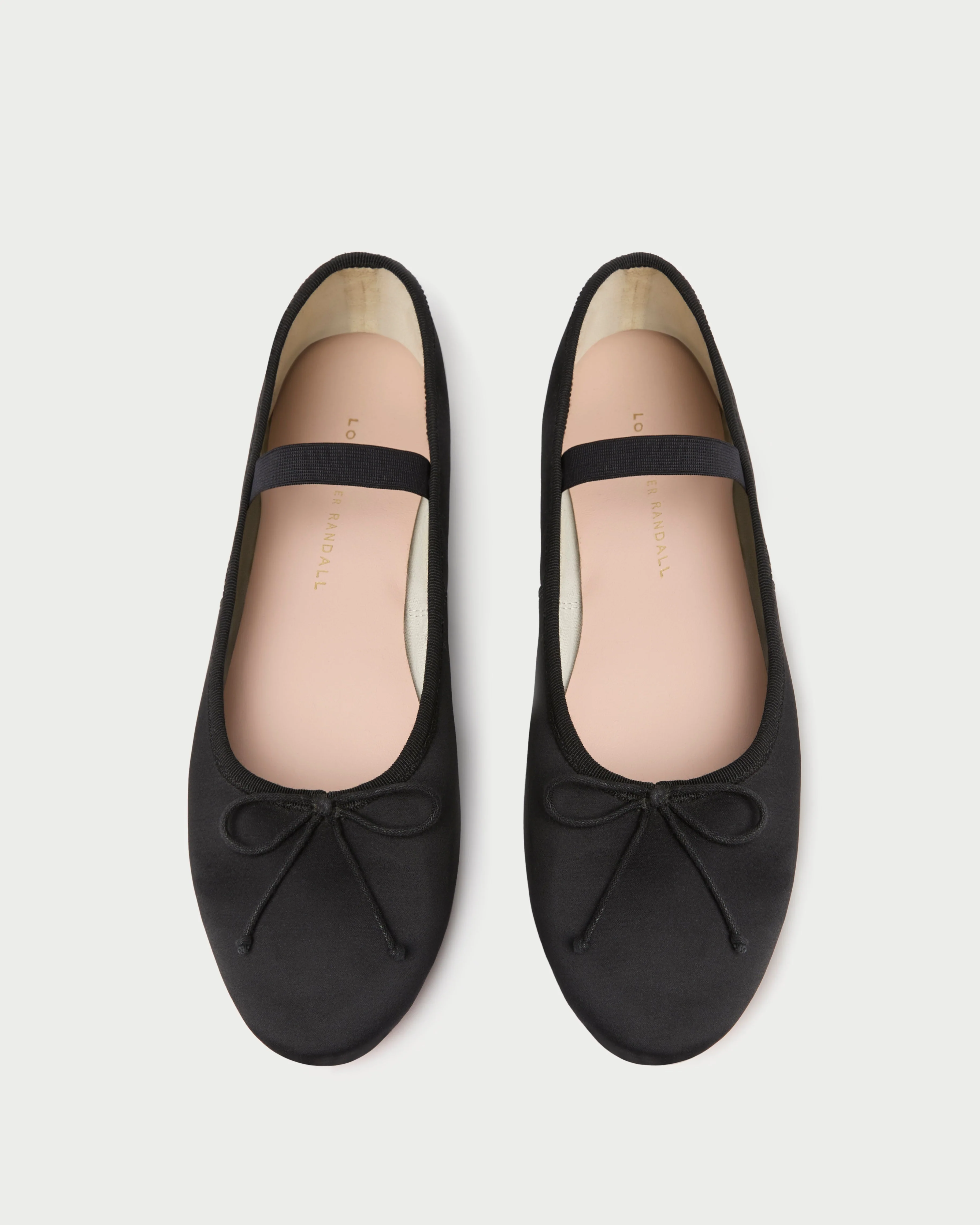 Leonie Ballet Flat | Black Satin