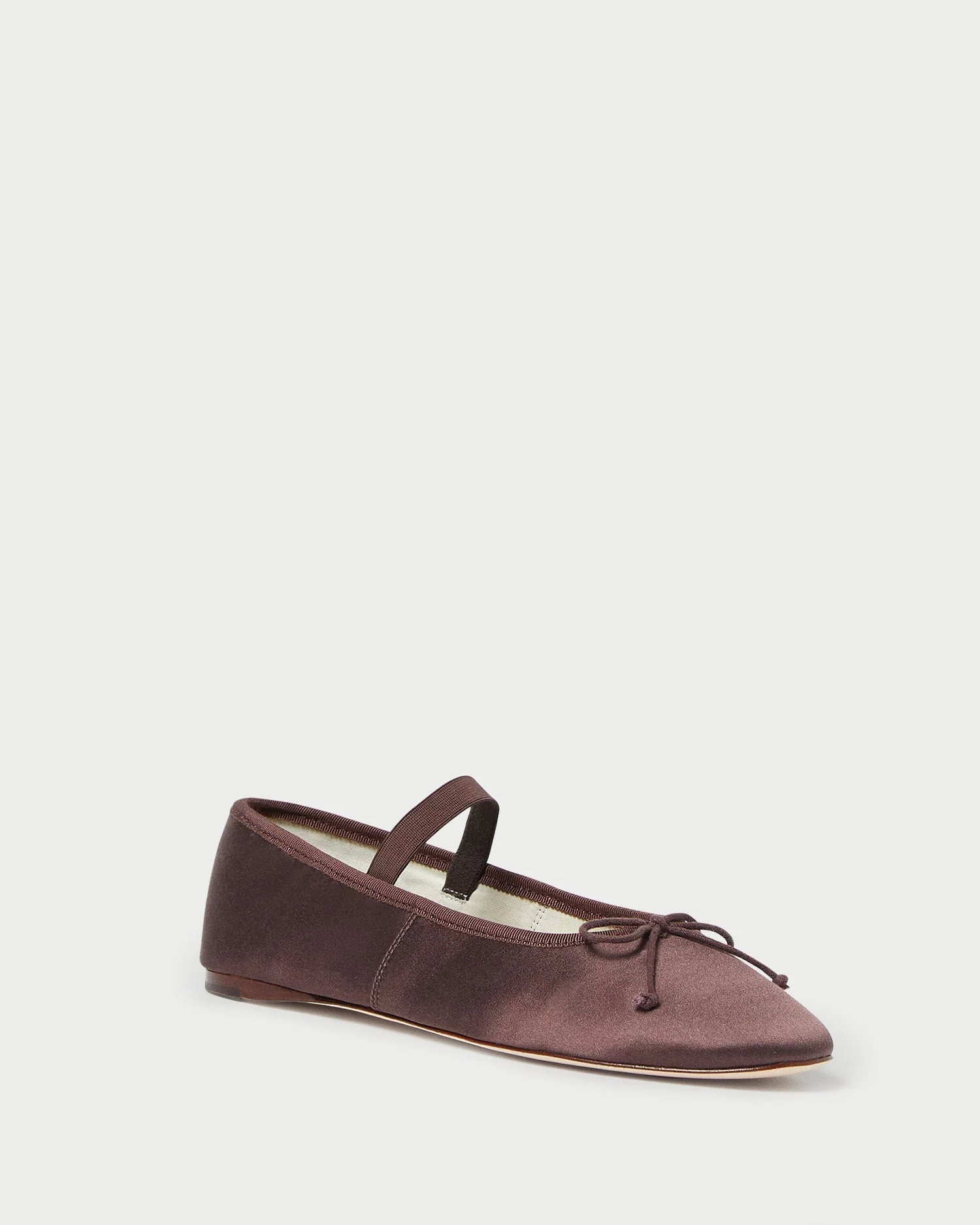 Leonie Ballet Flat | Chocolate Satin - Image 2