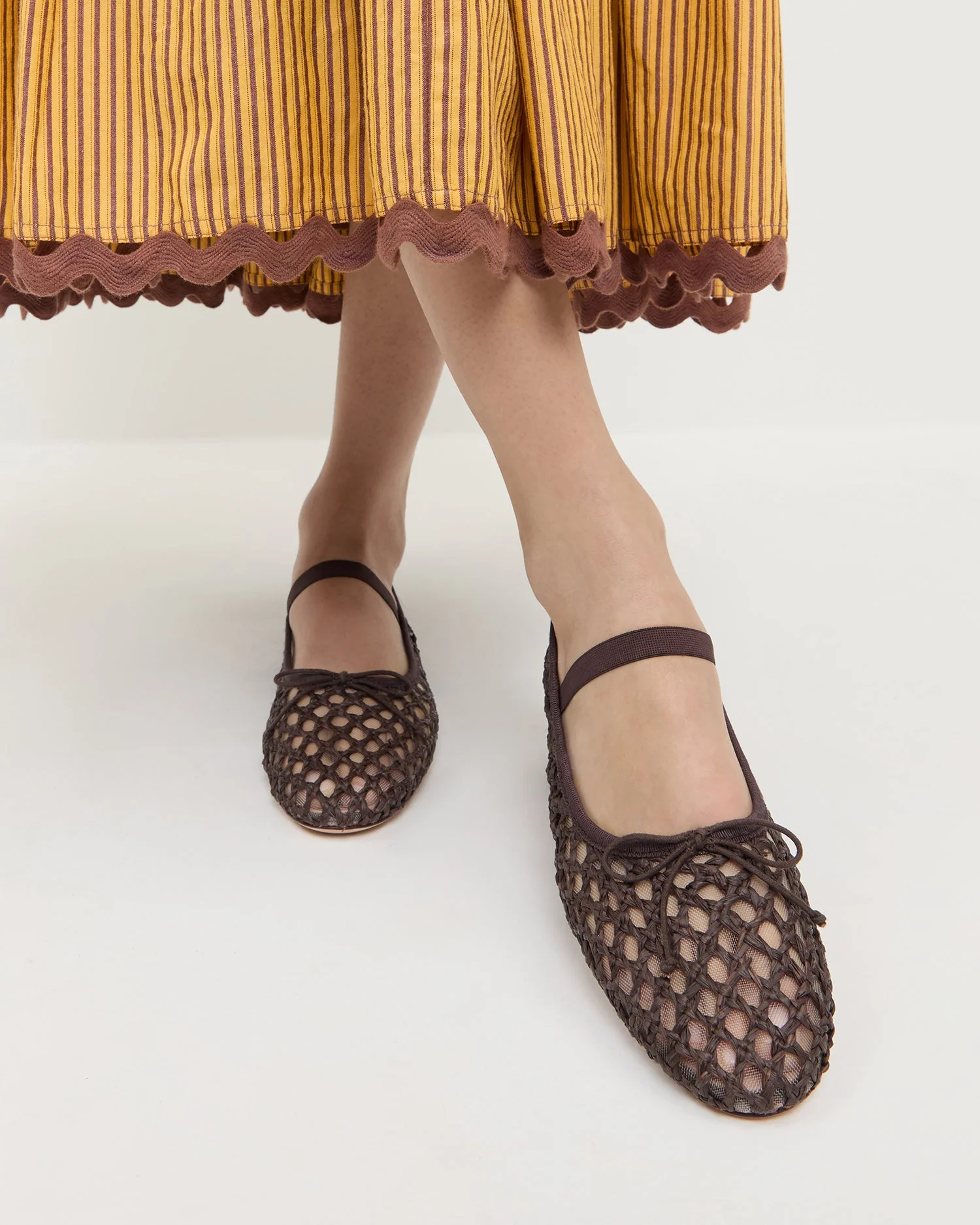 Leonie Crochet Ballet Flat | Chocolate - Image 2