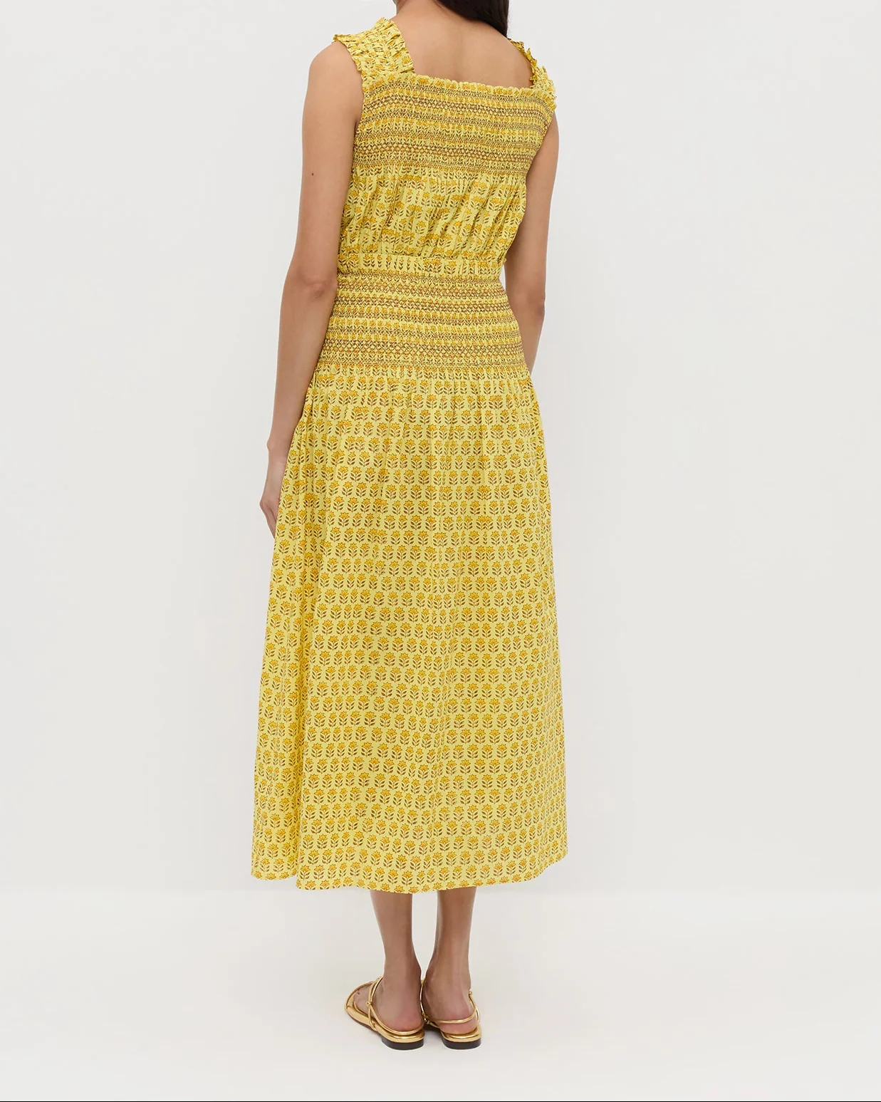 Liadan Dress | Yellow/Brown - Image 3