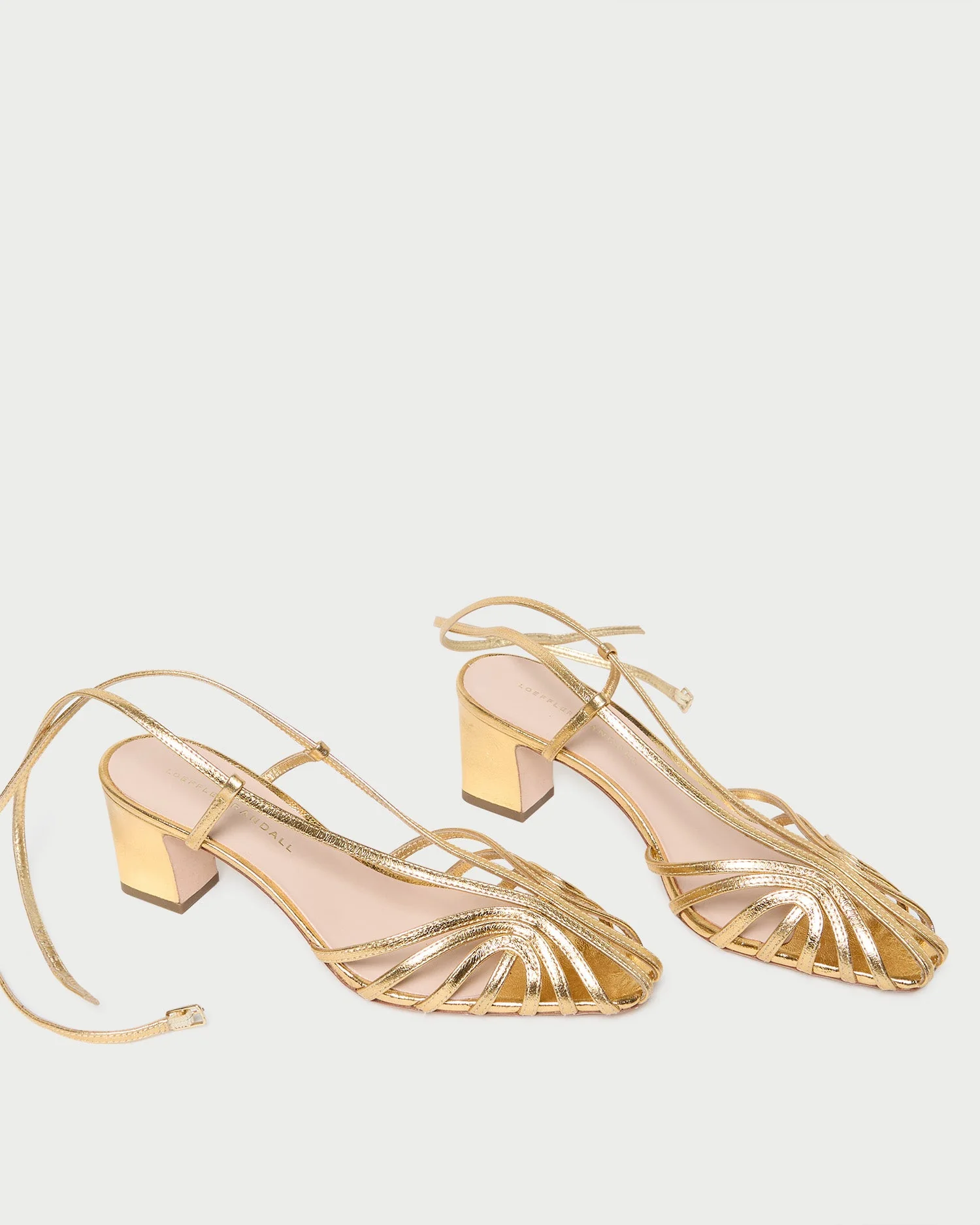 Livvy Leather Heeled Sandal | Gold - Image 4