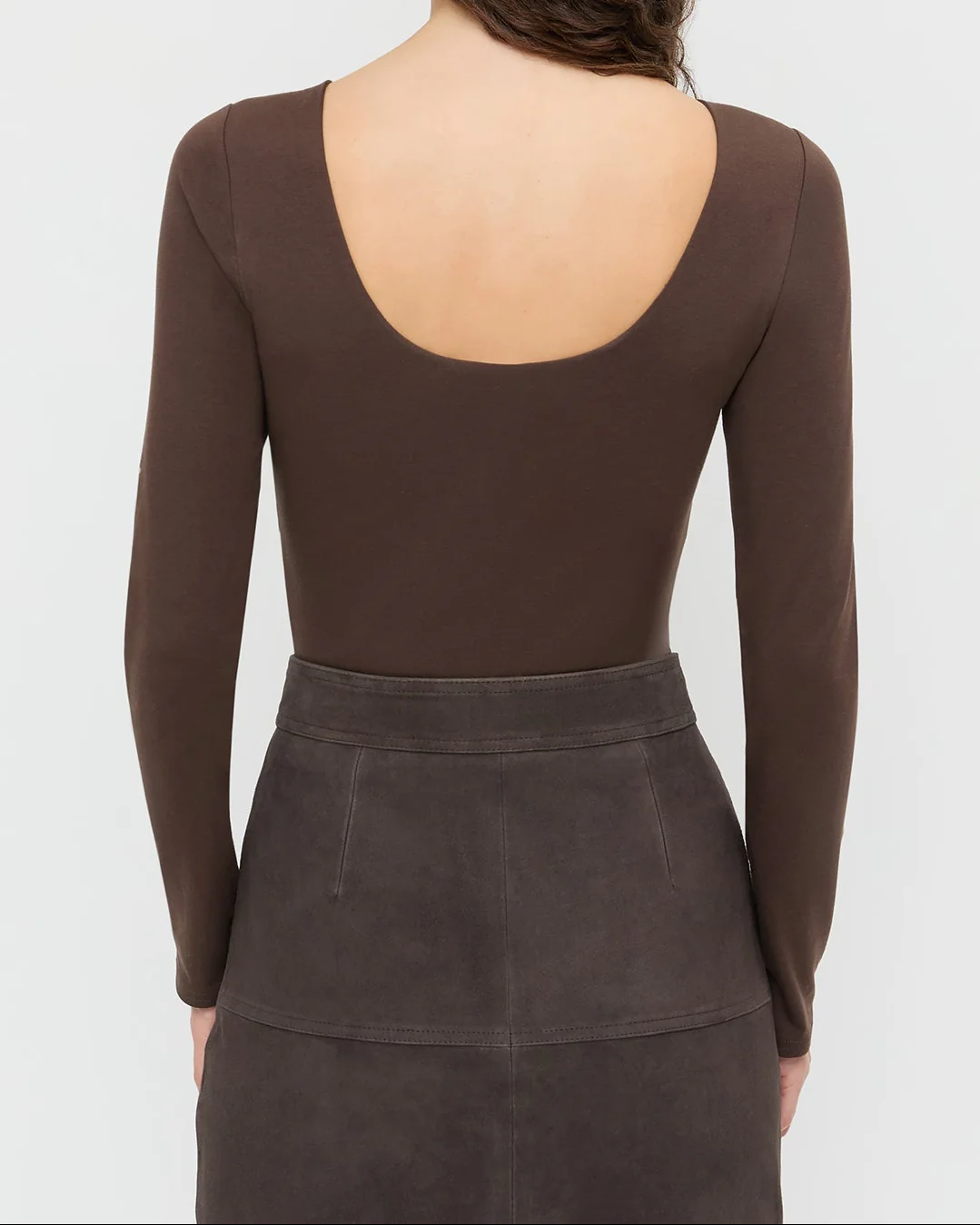 Lumi Long-Sleeve Bodysuit | Chocolate - Image 3