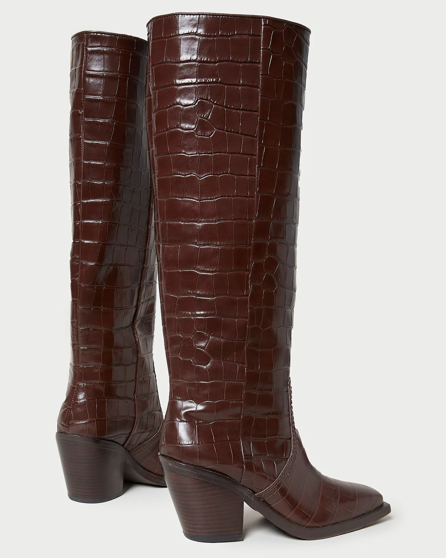 Lynn Tall Western Boot | Dark Brown - Image 4