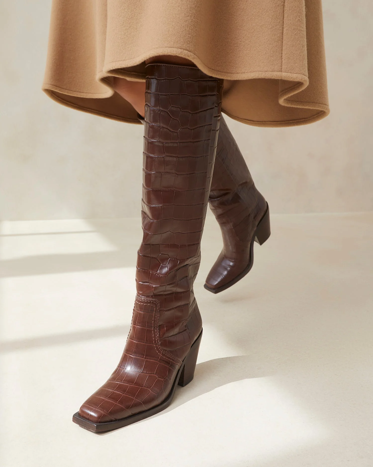 Lynn Tall Western Boot | Dark Brown - Image 5