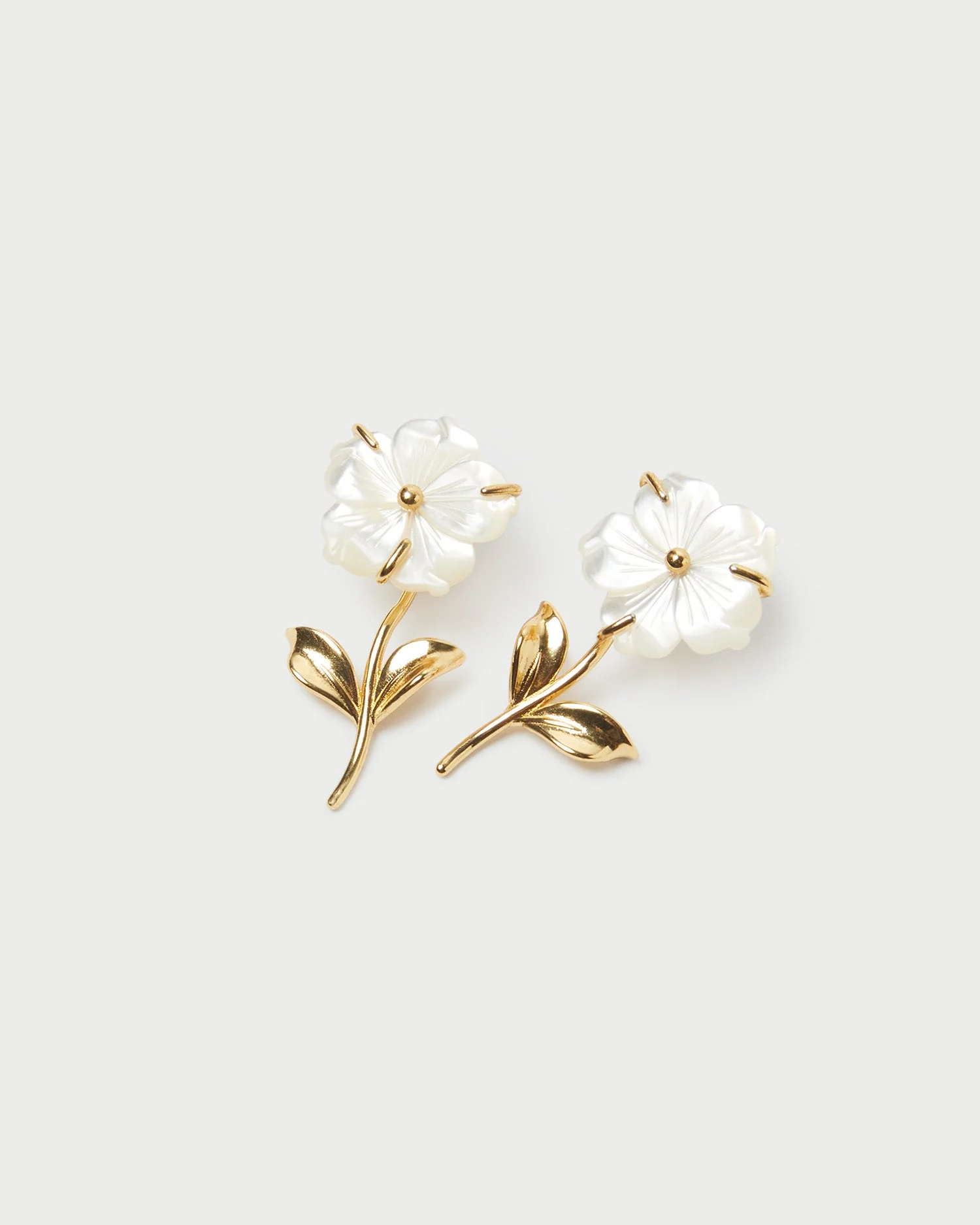 Mai Flower Earrings | Gold/Pearl - Image 2