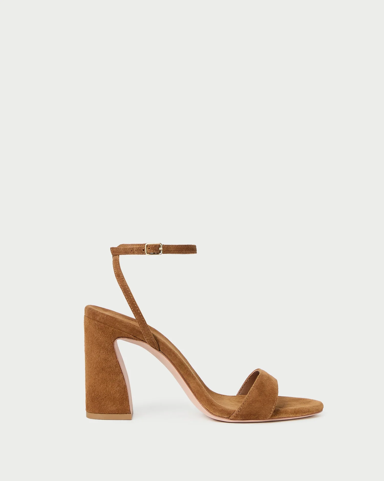 Malia Suede Curved-Heel Sandal | Cacao