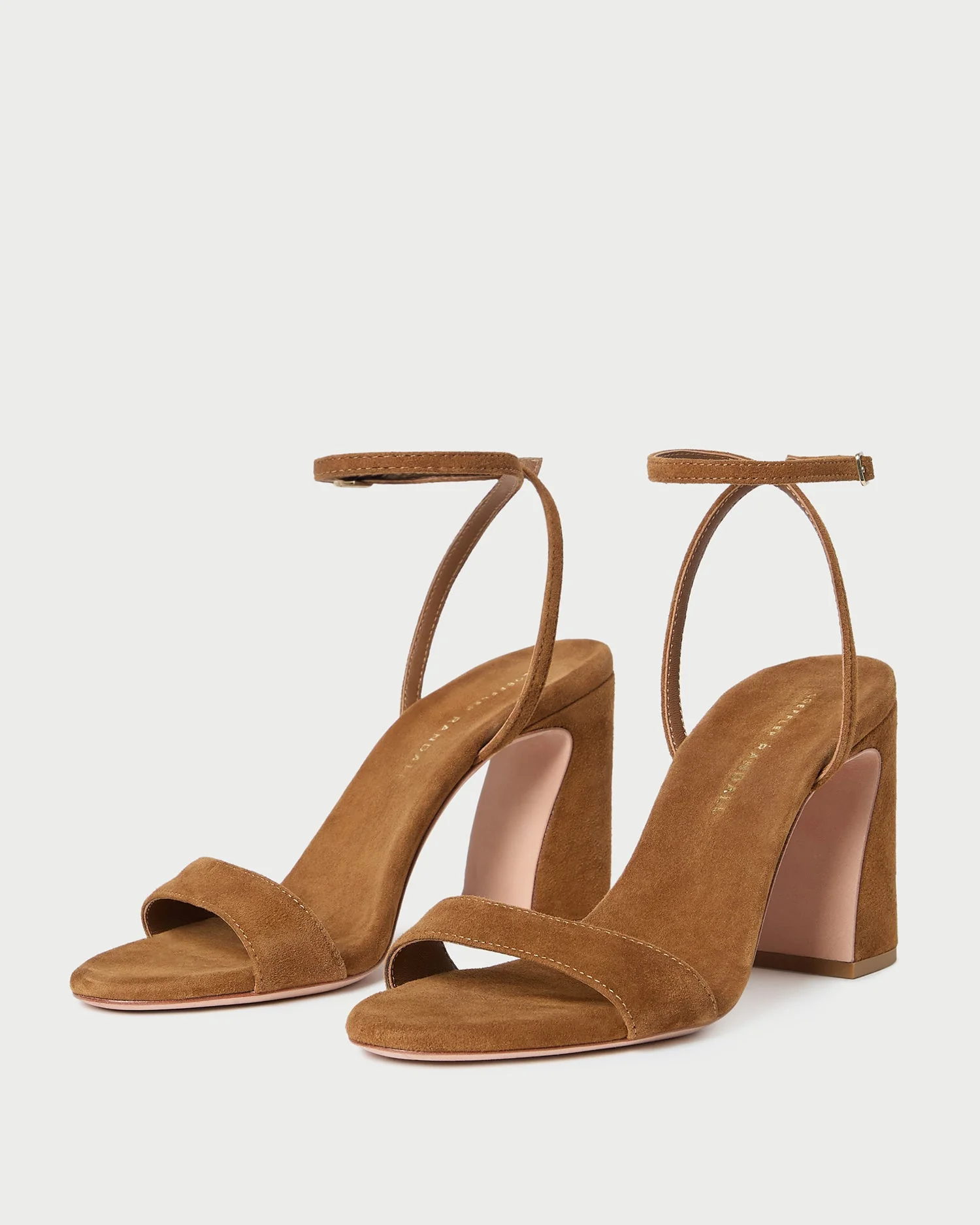 Malia Suede Curved-Heel Sandal | Cacao - Image 4