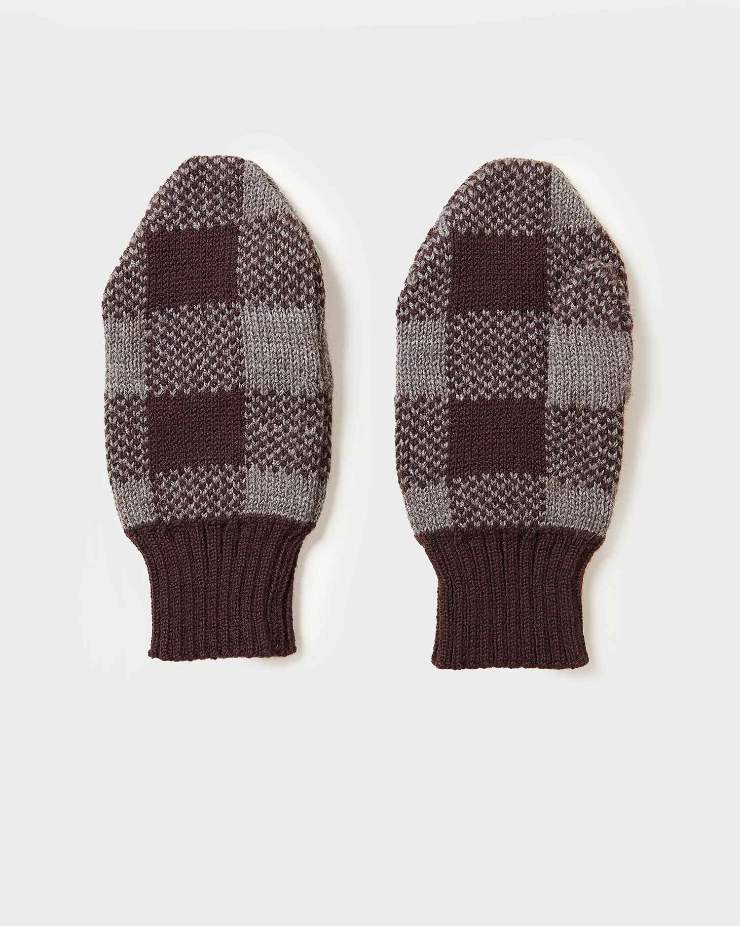 Marcel Knit Mittens | Espresso/Dark Grey