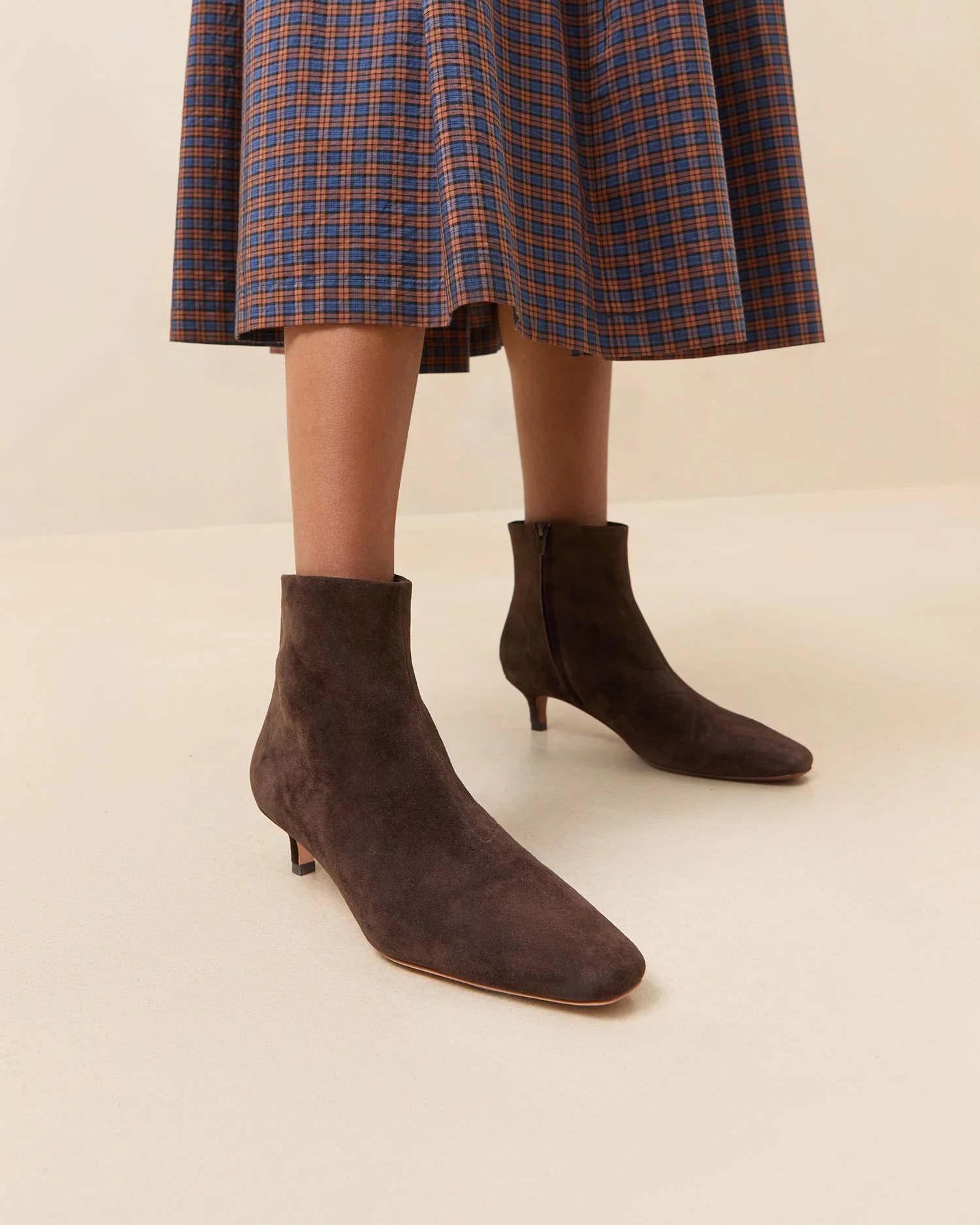 Marcella Suede Ankle Boot | Brown - Image 2