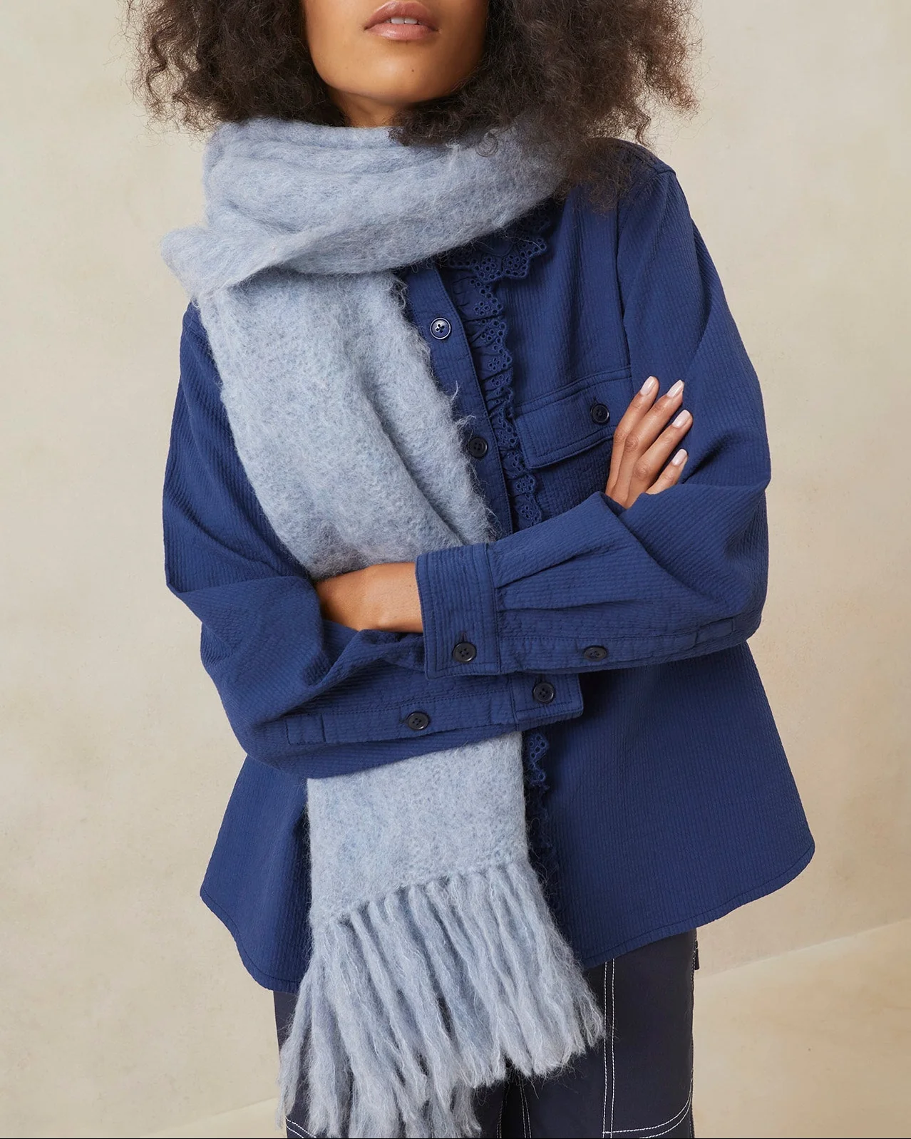 Marci Alpaca Scarf | Light Blue - Image 3