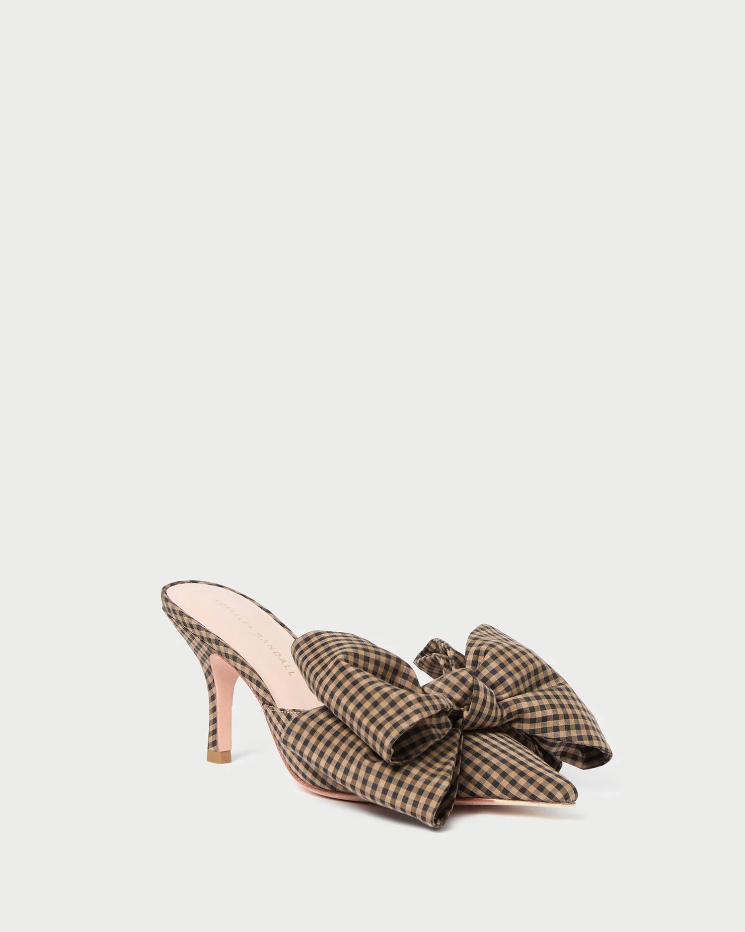 Margot Bow Mule | Brown/Black Check