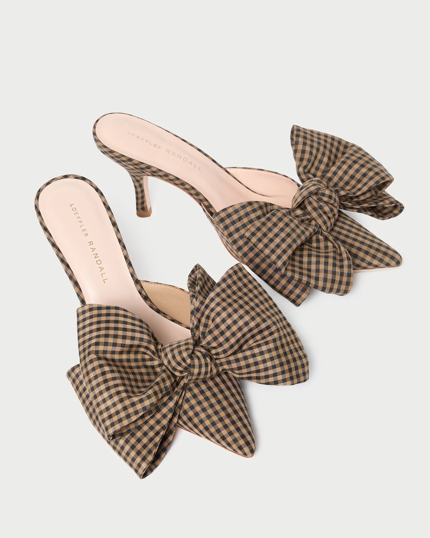 Margot Bow Mule | Brown/Black Check - Image 5