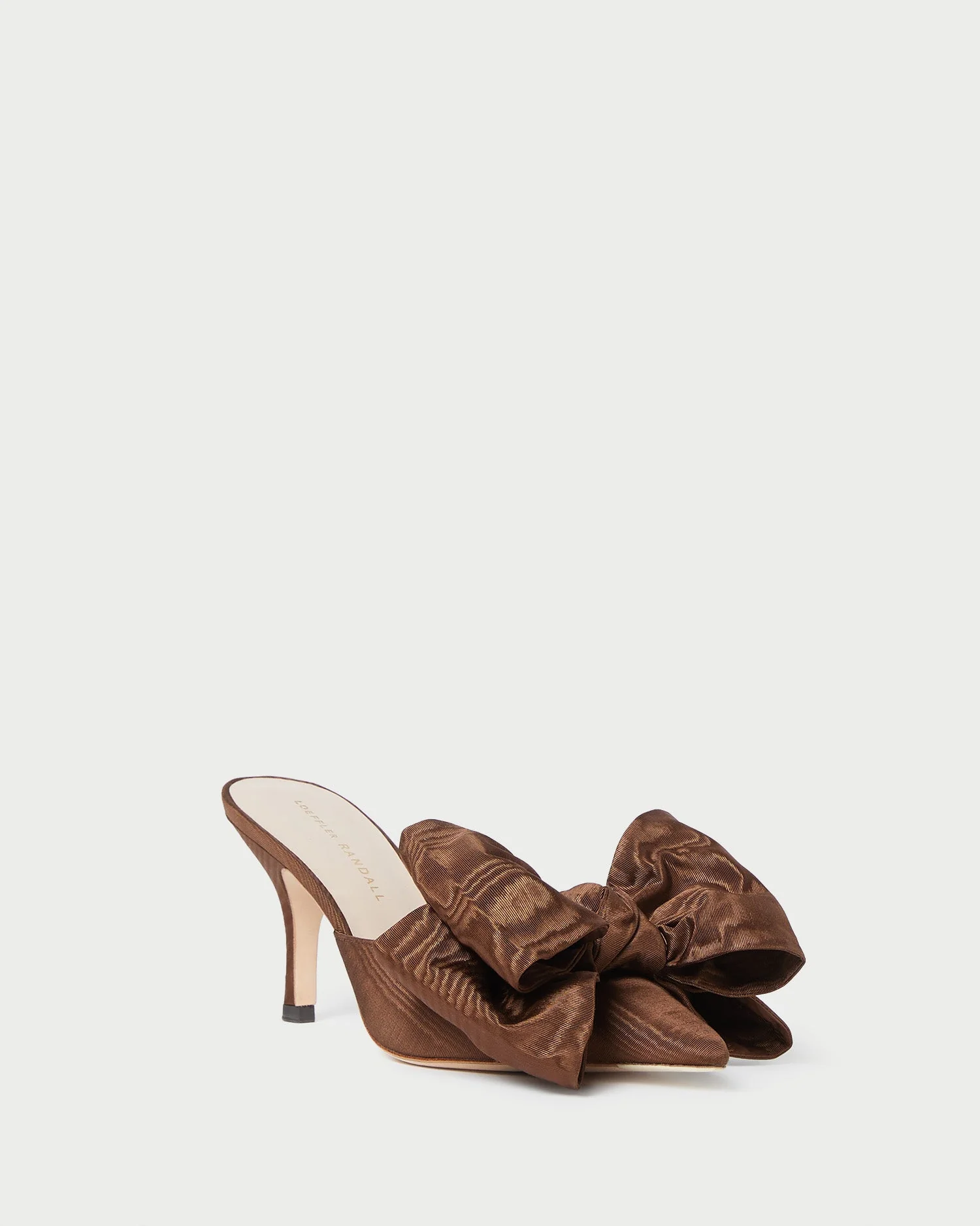 Margot Moire Bow Mule | Chocolate