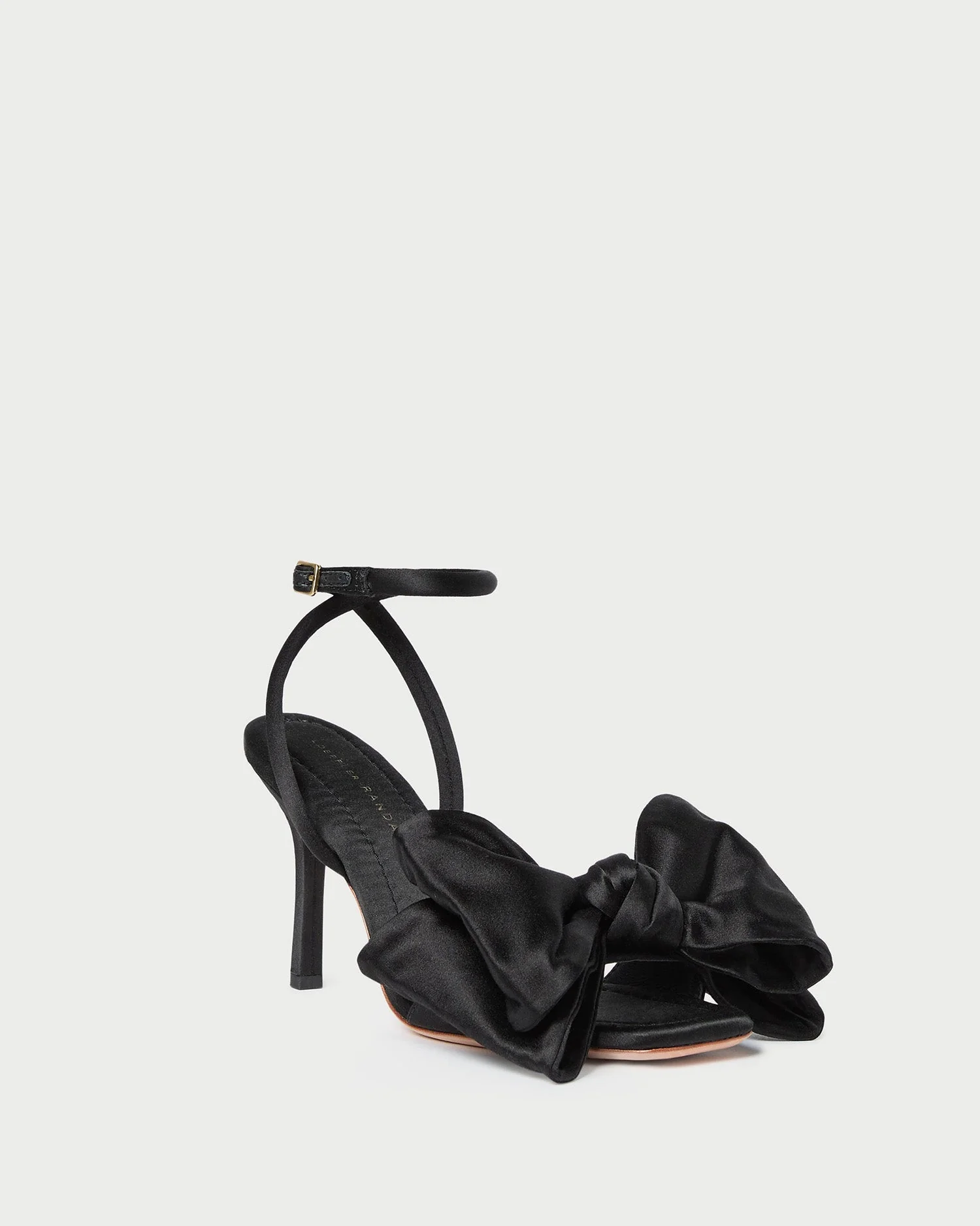 Marlena Bow Sandal | Black Satin