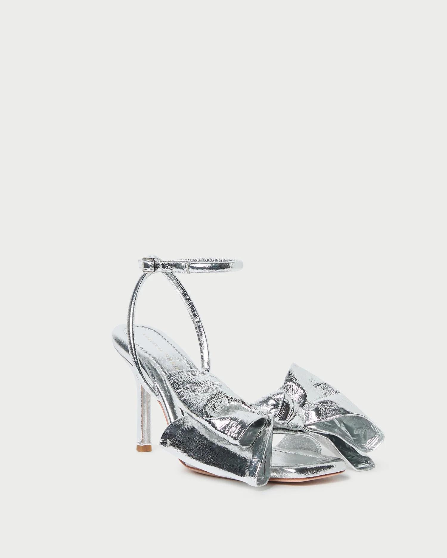 Marlena Leather Bow Sandal | Silver