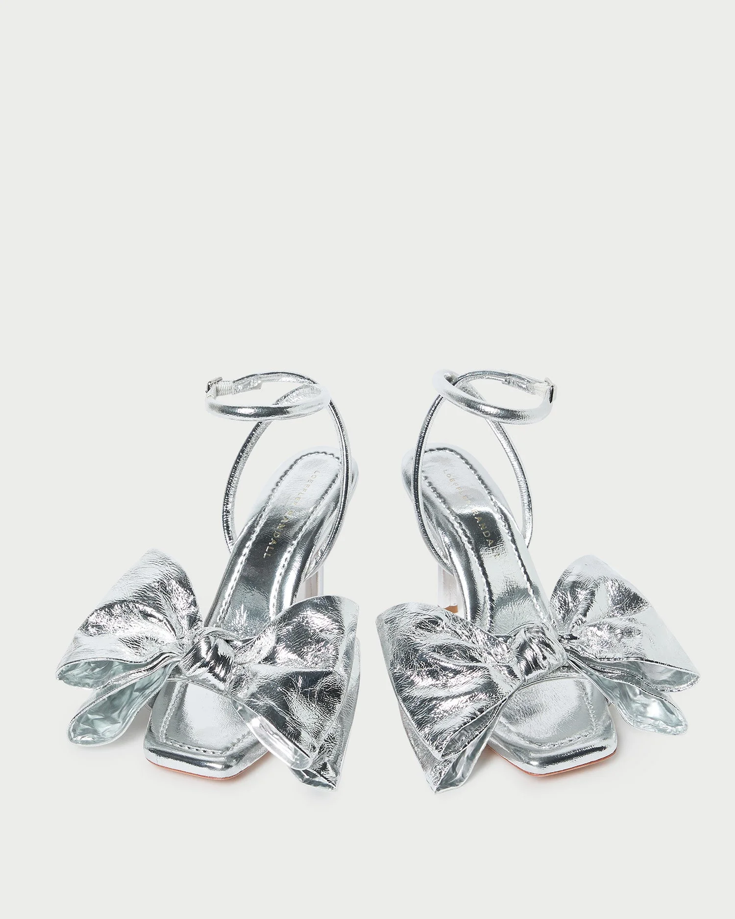 Marlena Leather Bow Sandal | Silver - Image 3