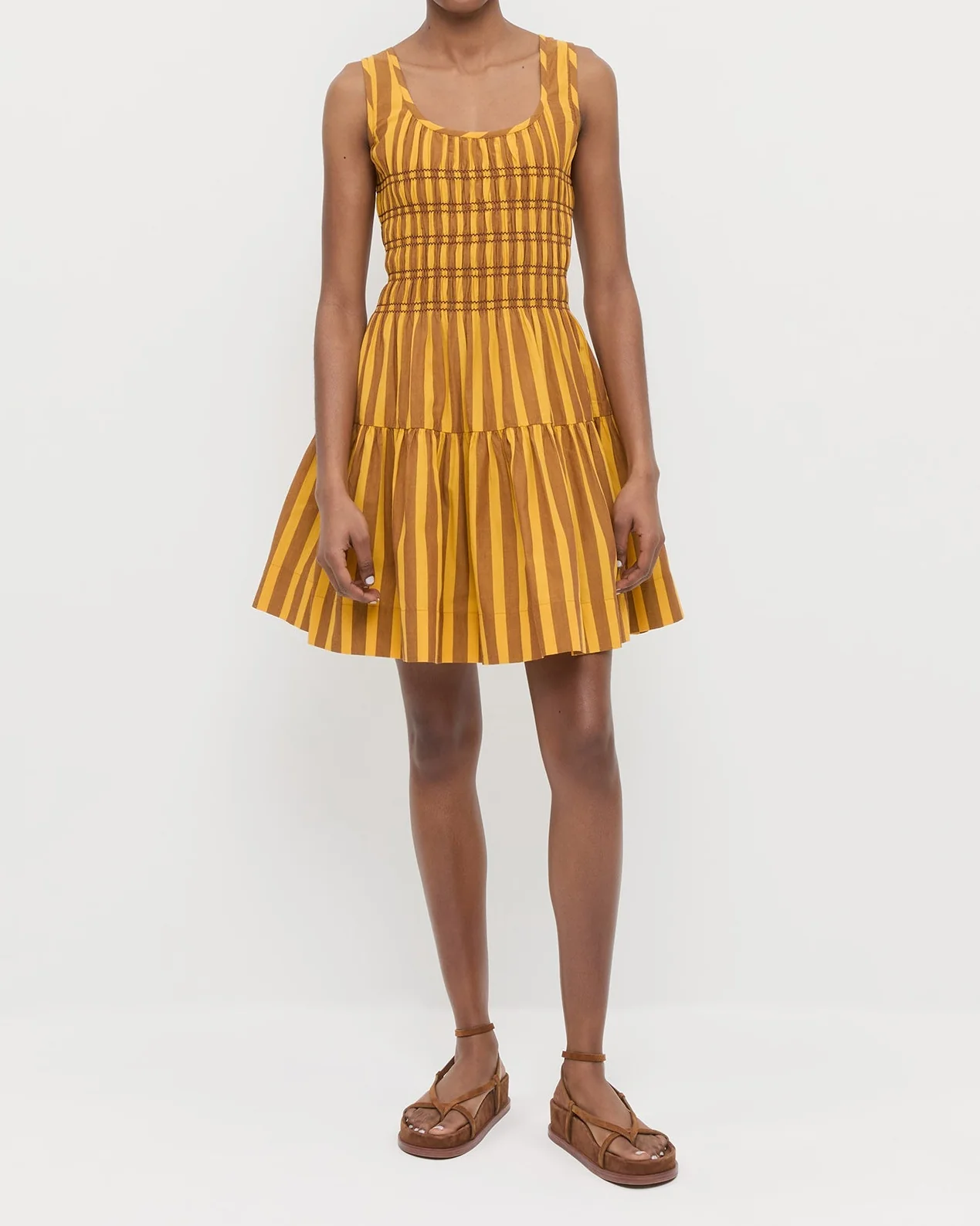 Melody Dress | Brown/Butter