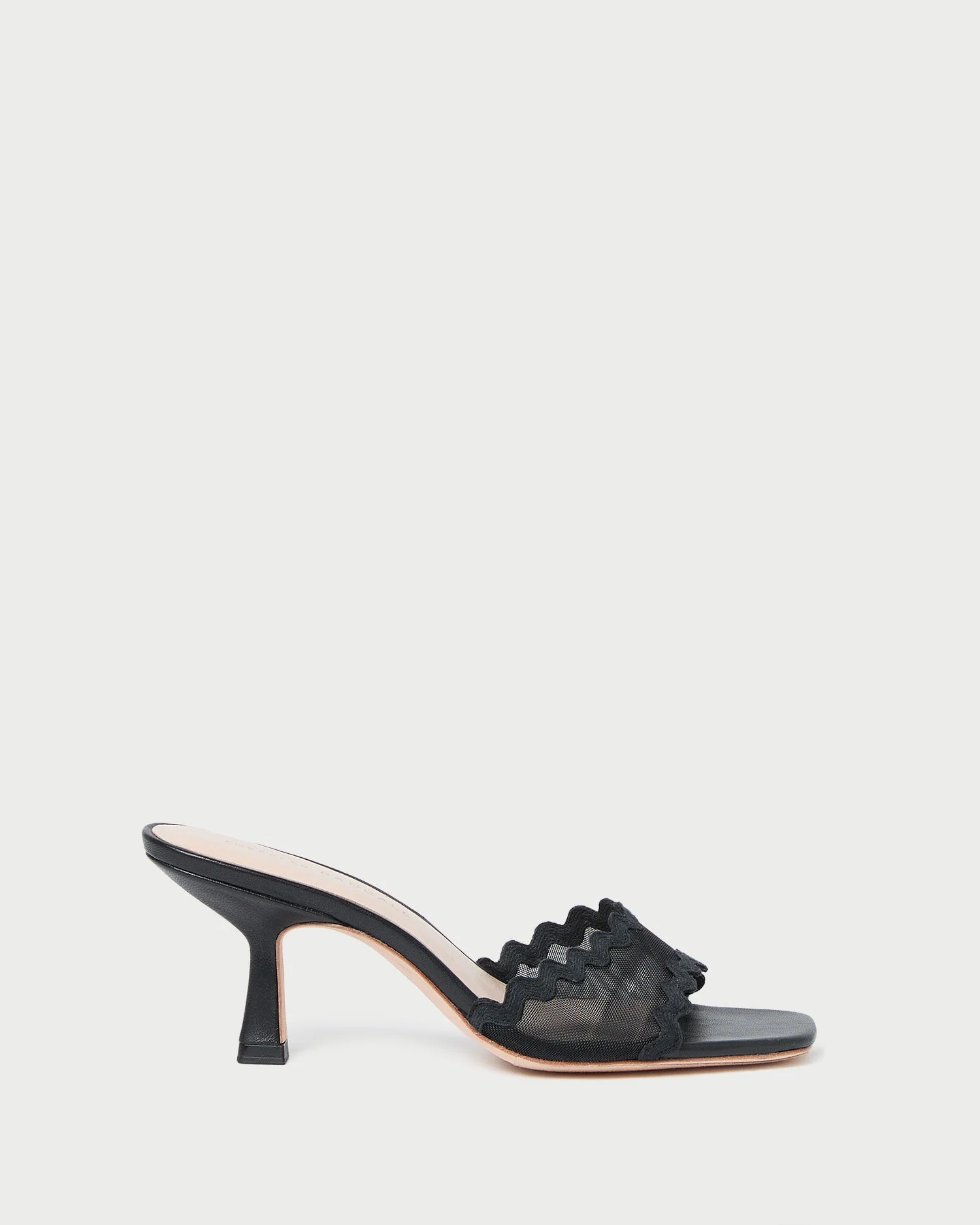 Milena Mesh Mid-Heel Mule | Black