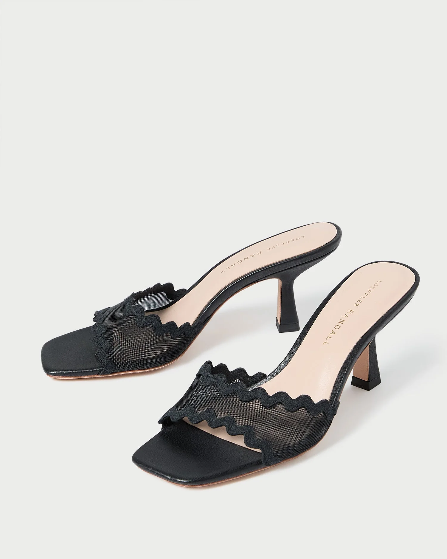 Milena Mesh Mid-Heel Mule | Black - Image 3
