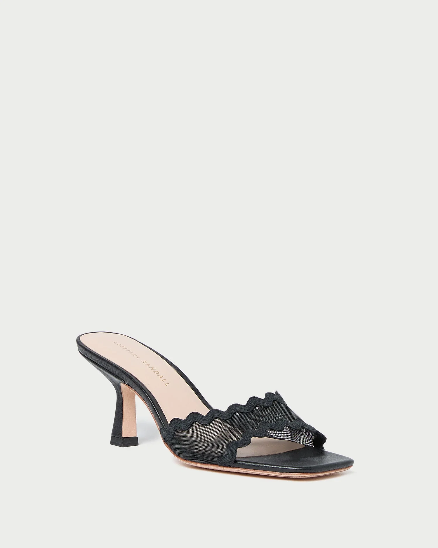Milena Mesh Mid-Heel Mule | Black - Image 4